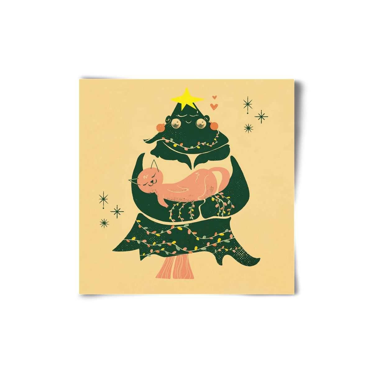 Meowy Christmas , 20x20 cm, Keret nélkül