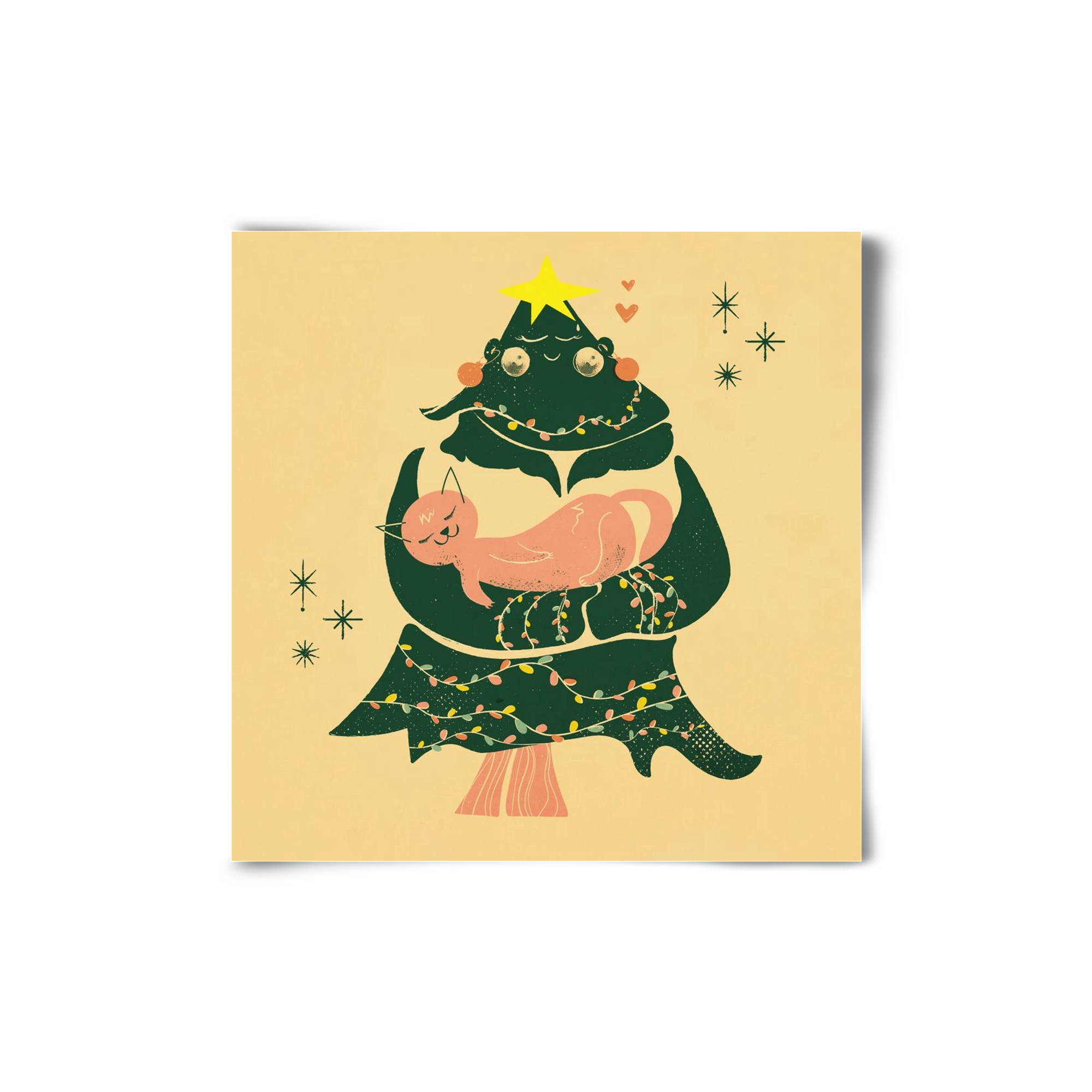 Meowy Christmas , 20x20 cm, Keret nélkül