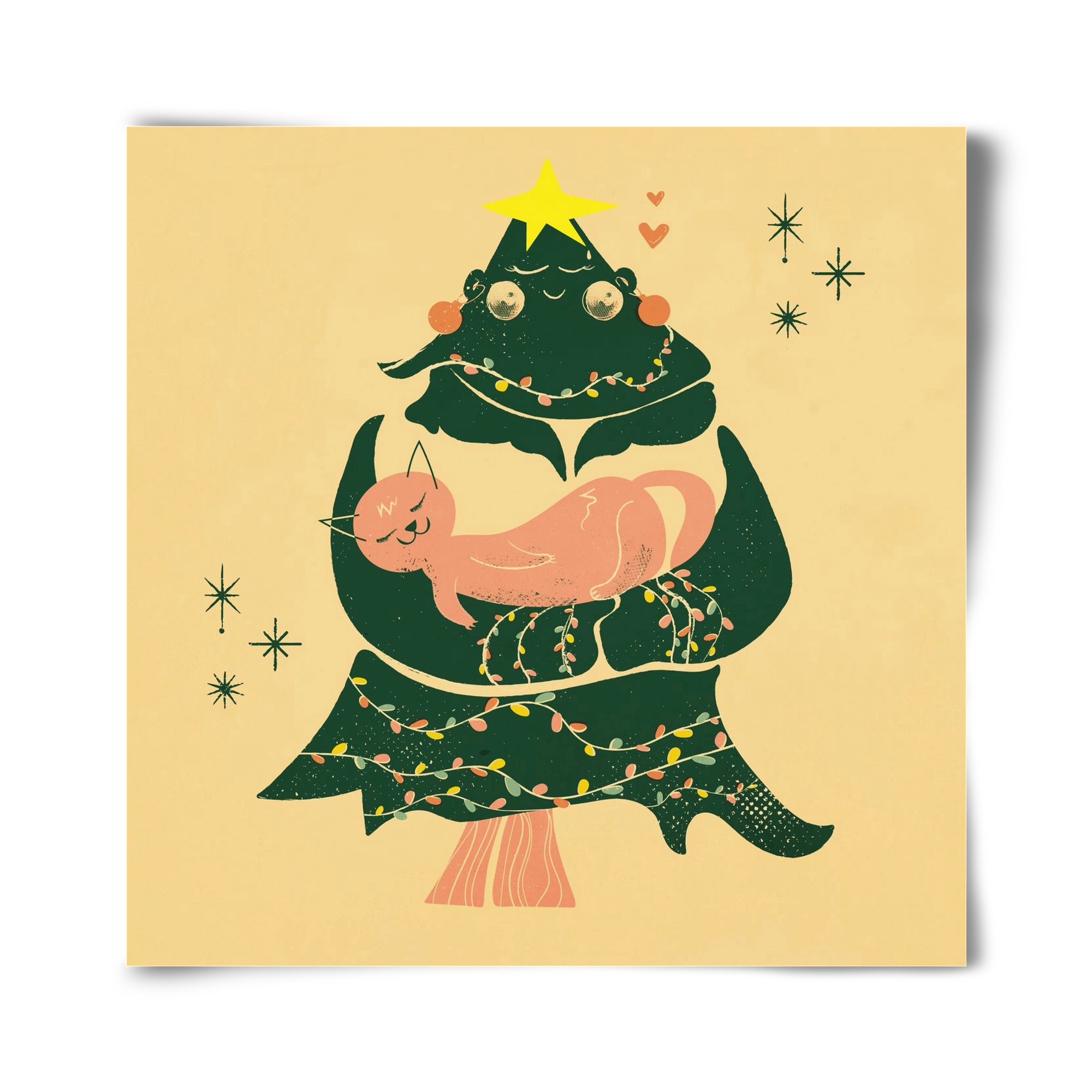 Meowy Christmas , 40x40 cm, Keret nélkül