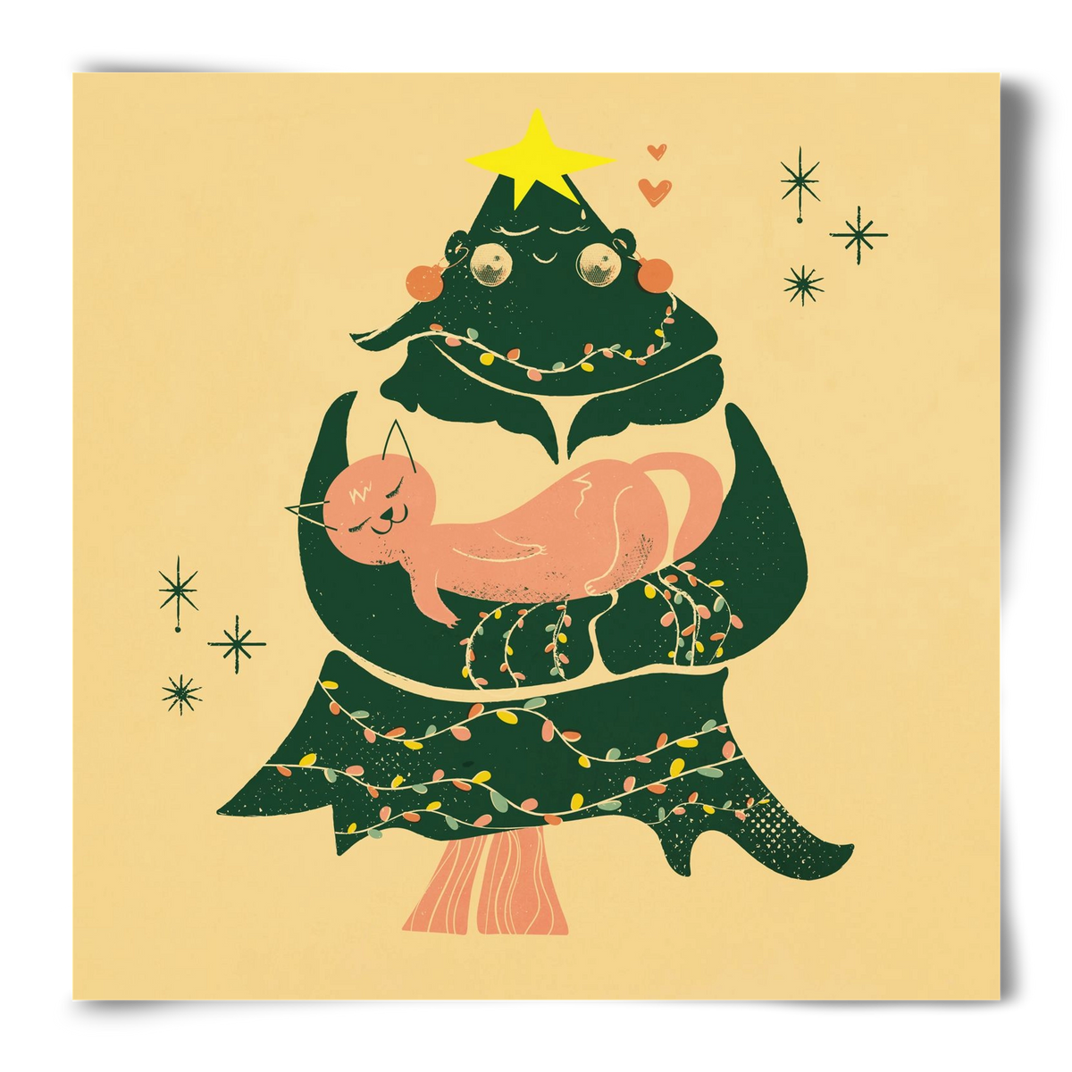 Meowy Christmas , 50x50 cm, Keret nélkül