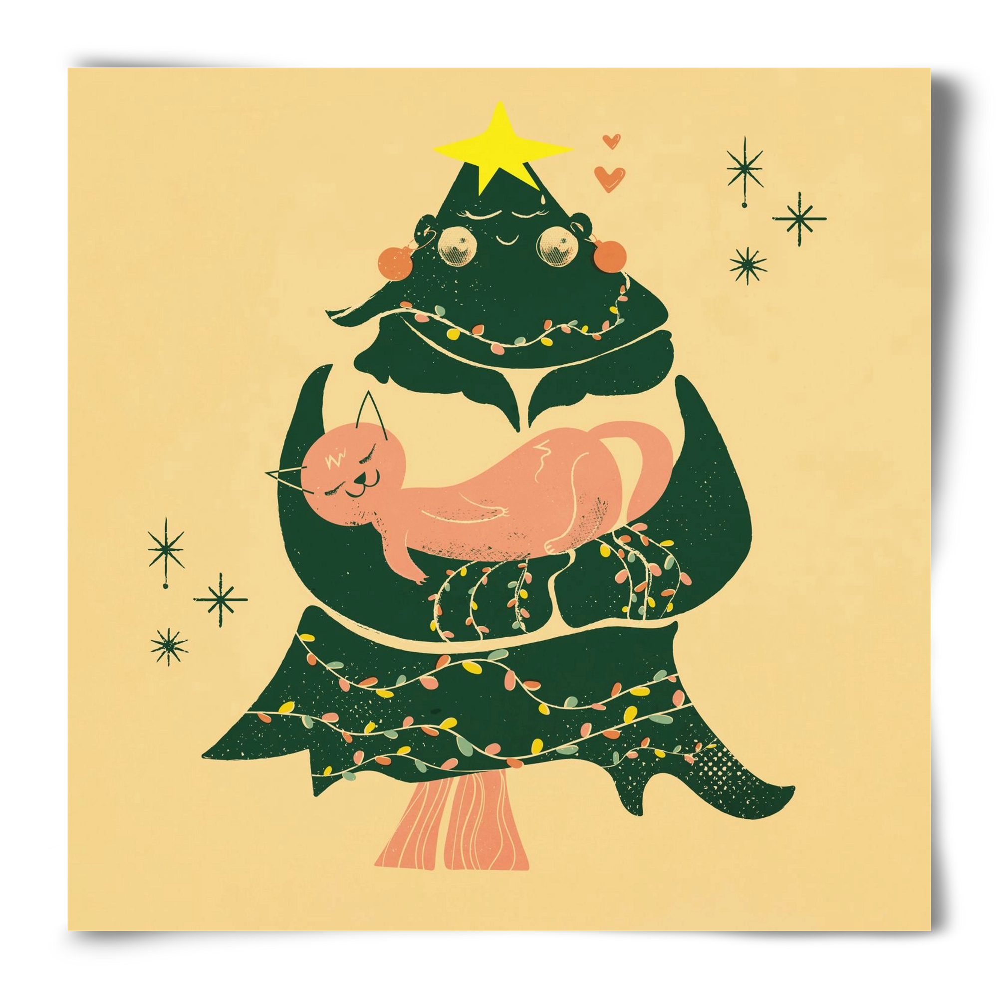 Meowy Christmas , 50x50 cm, Keret nélkül