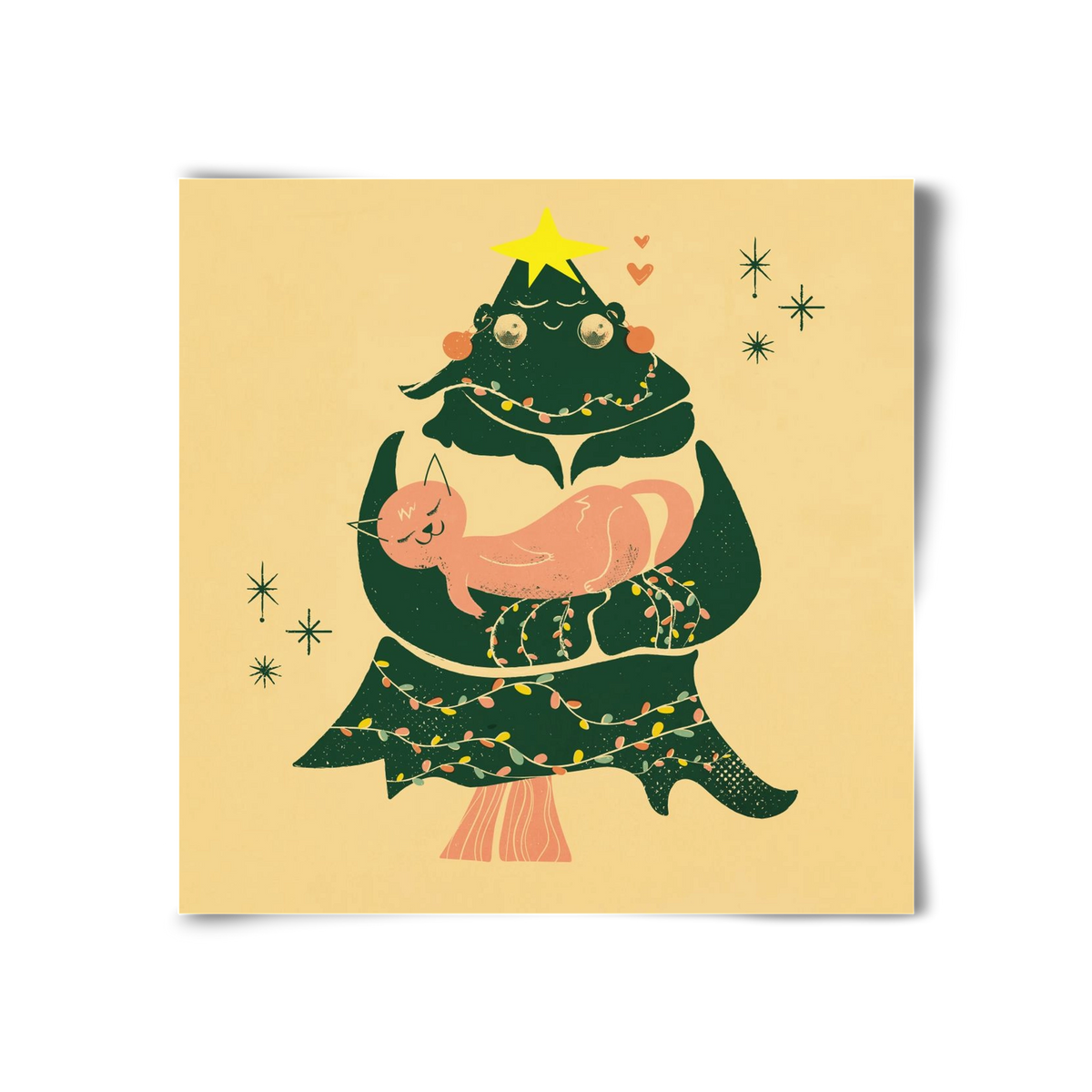 Meowy Christmas , 30x30 cm, Keret nélkül