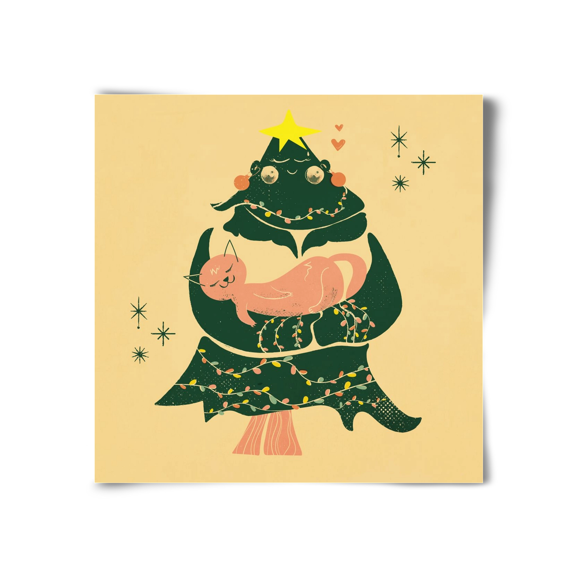 Meowy Christmas , 30x30 cm, Keret nélkül