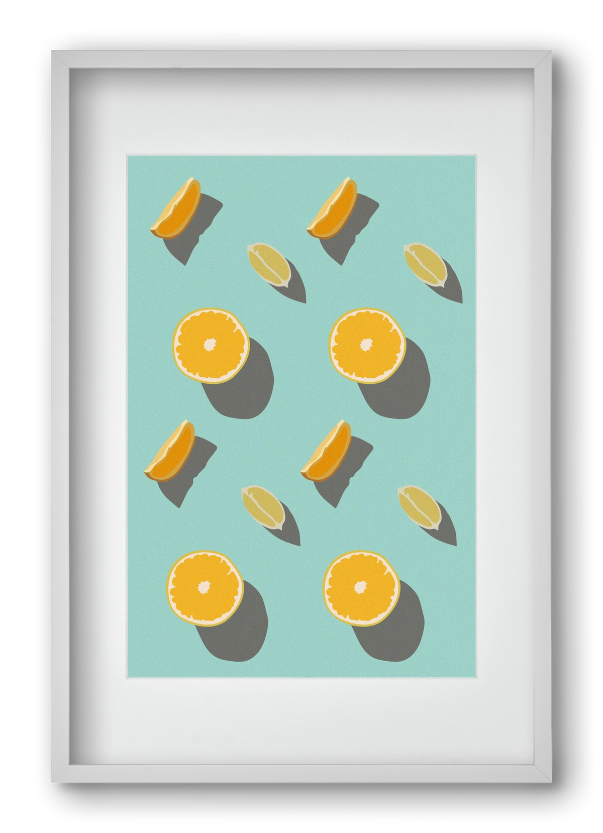 Lemon, 40x60 cm (30x45 cm), Fehér keret, paszpartuval