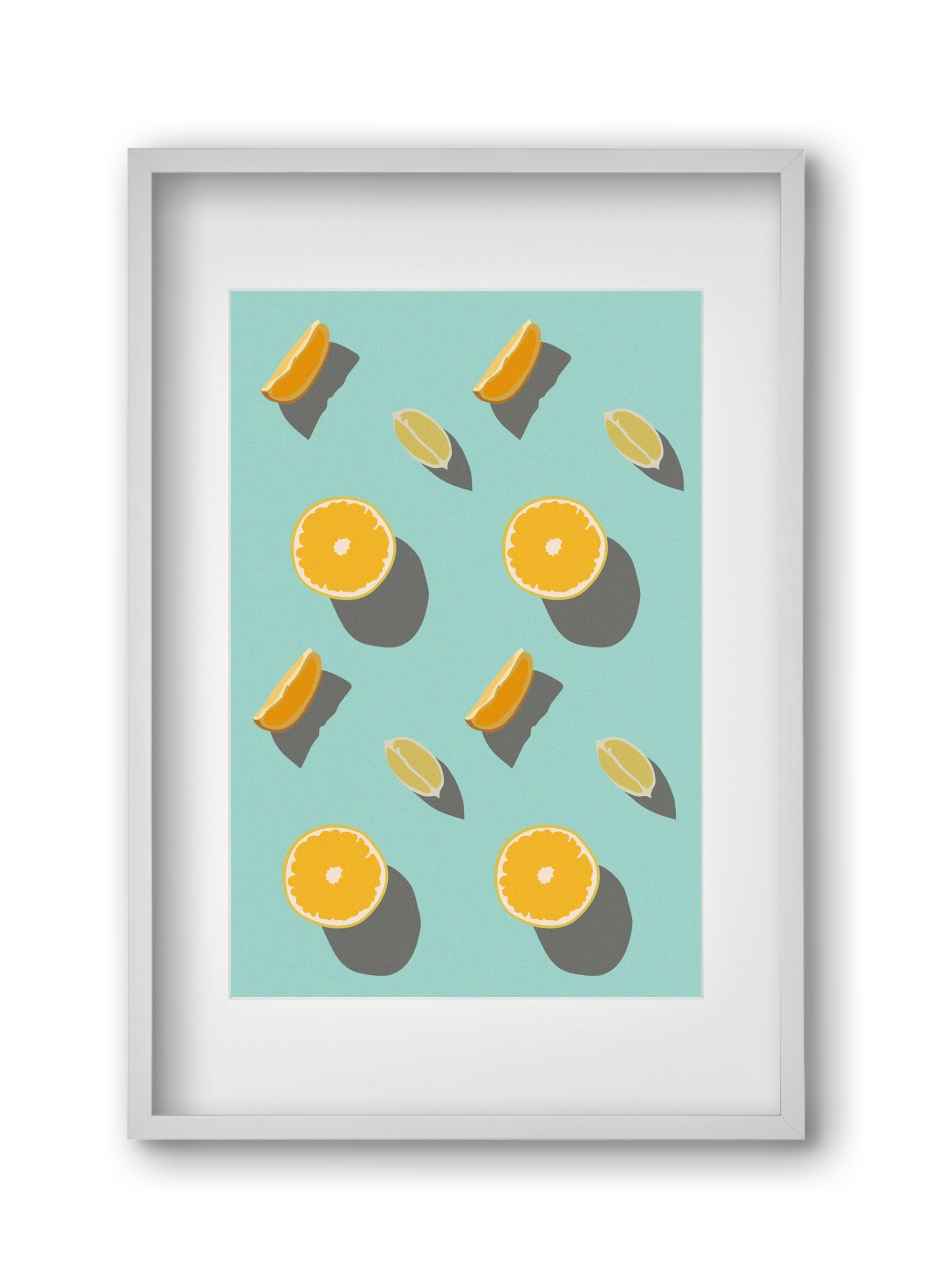 Lemon, 30x45 cm (20x30 cm), Fehér keret, paszpartuval