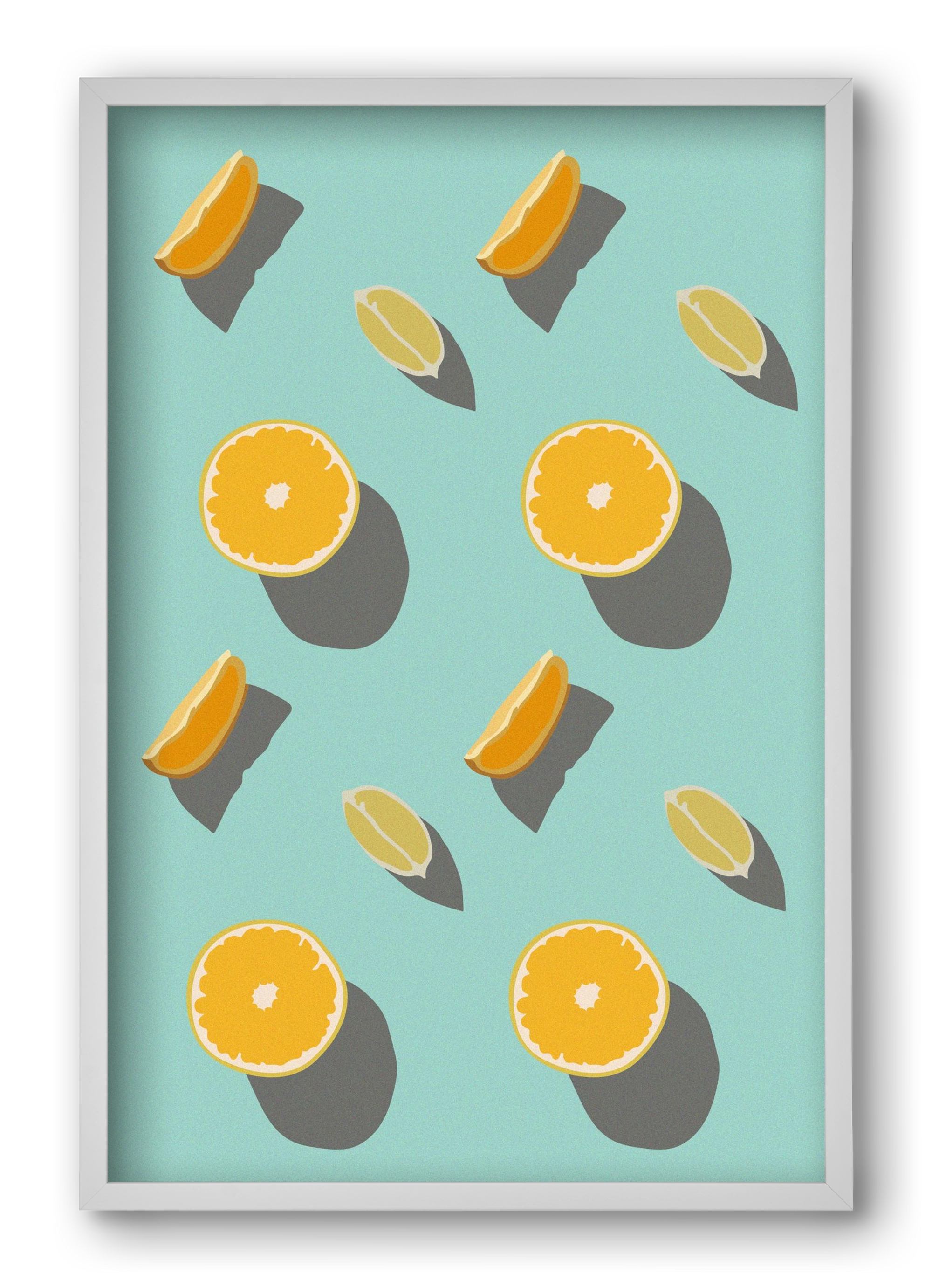 Lemon, 40x60 cm (40x60 cm), Fehér keret