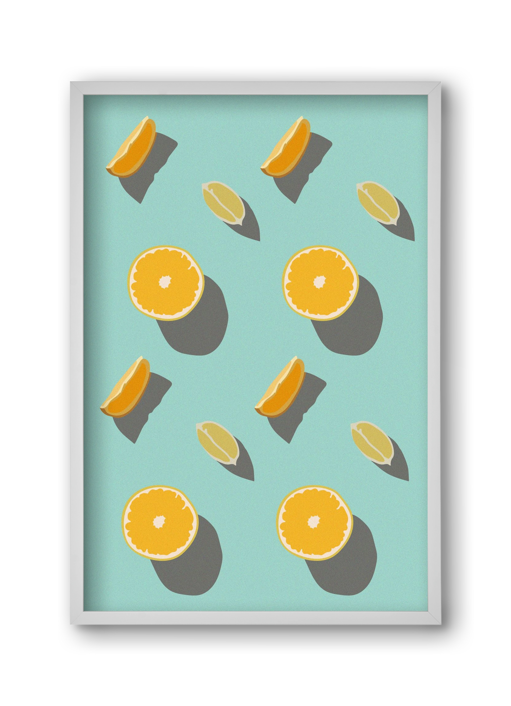 Lemon, 30x45 cm (30x45 cm), Fehér keret