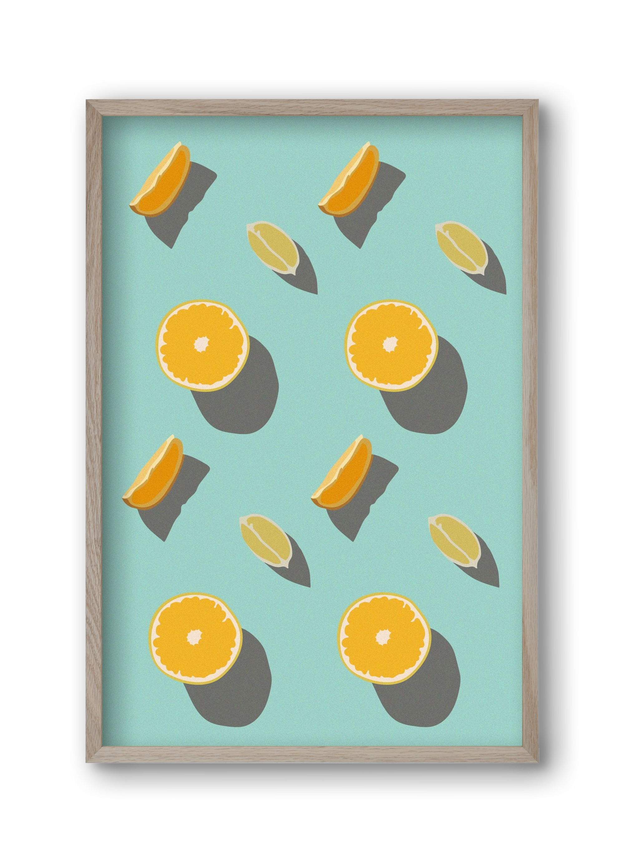 Lemon, 30x45 cm (30x45 cm), Tölgy keret