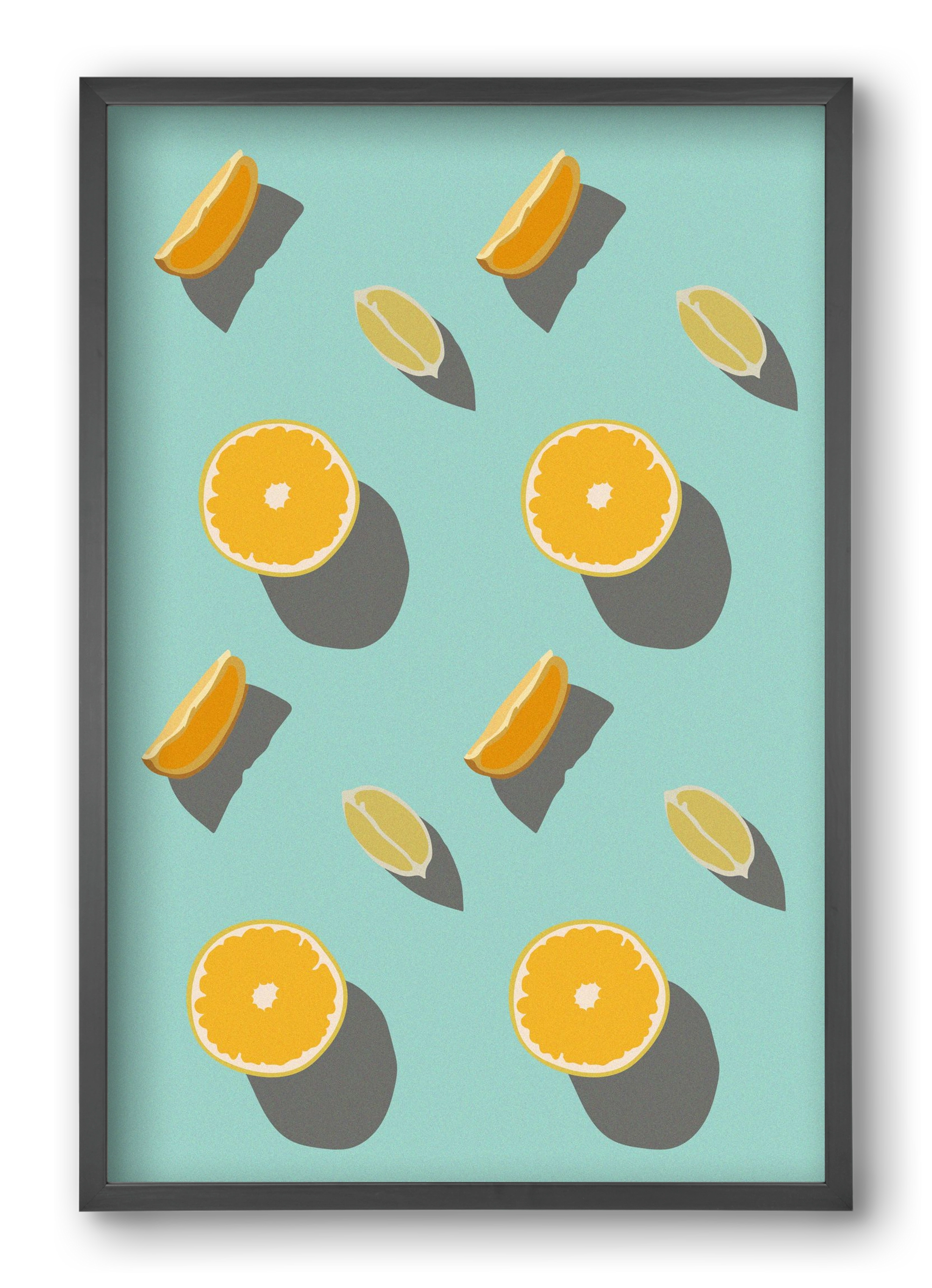 Lemon, 40x60 cm (40x60 cm), Fekete keret