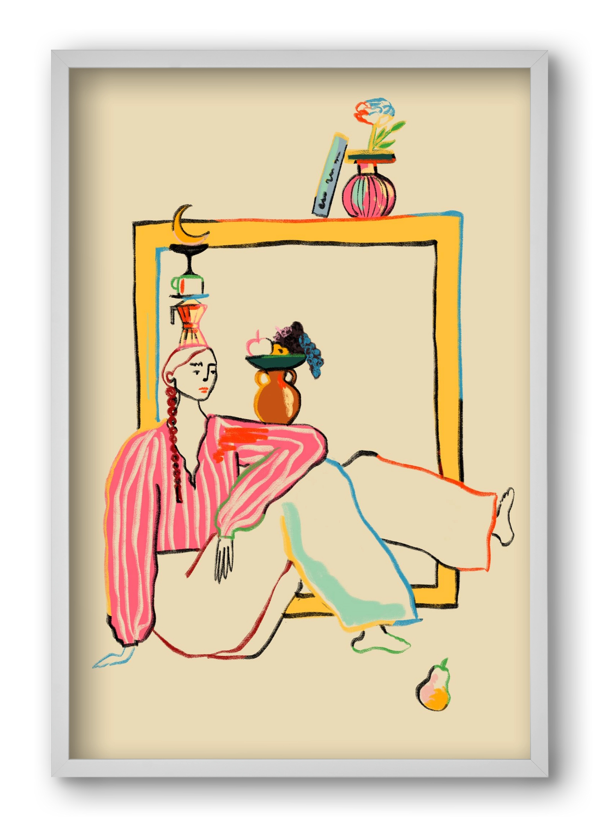 HOLIDAYS AT HOME, 40x60 cm (40x60 cm), Fehér keret