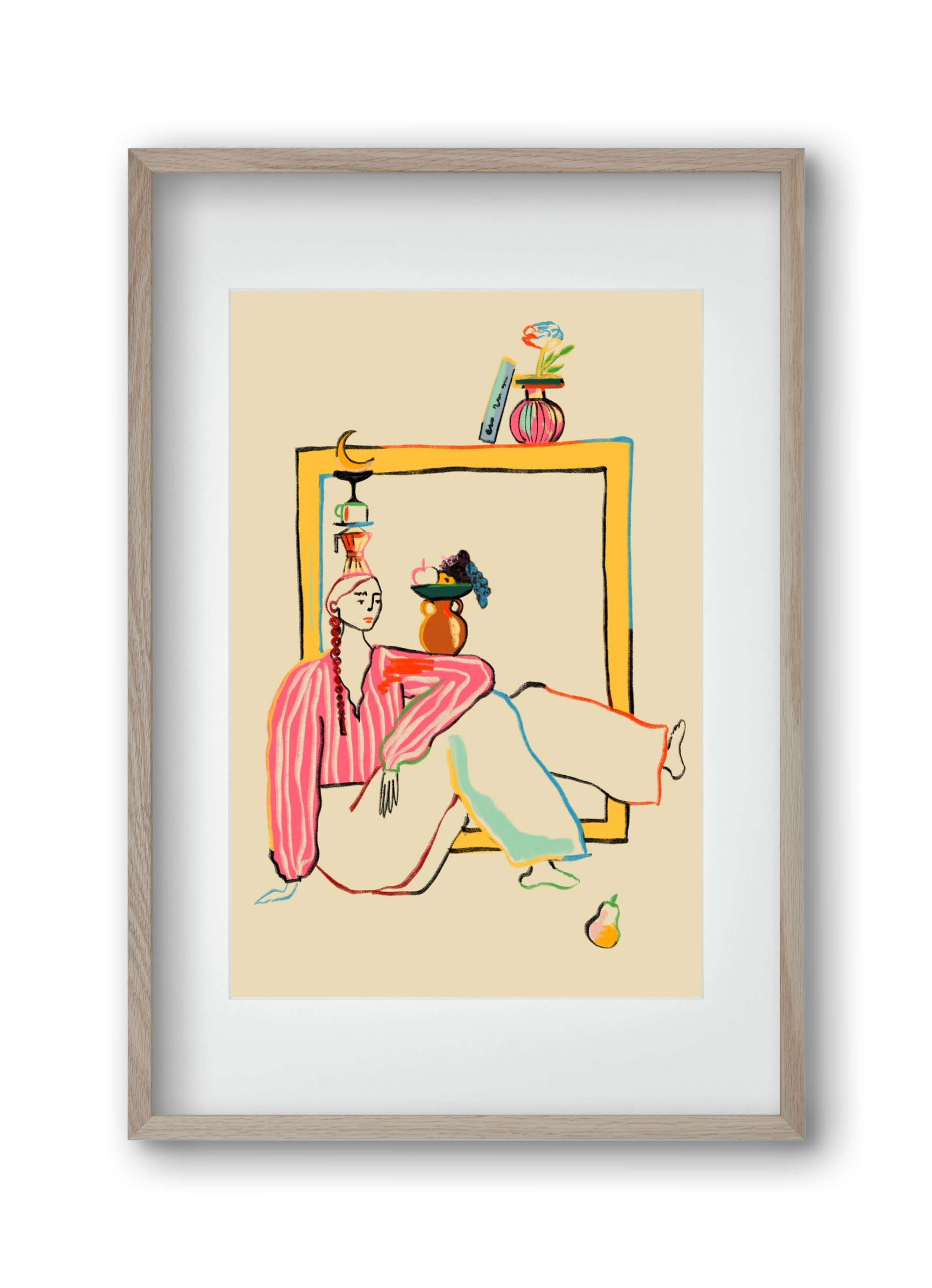 HOLIDAYS AT HOME, 30x45 cm (20x30 cm), Tölgy keret, paszpartuval