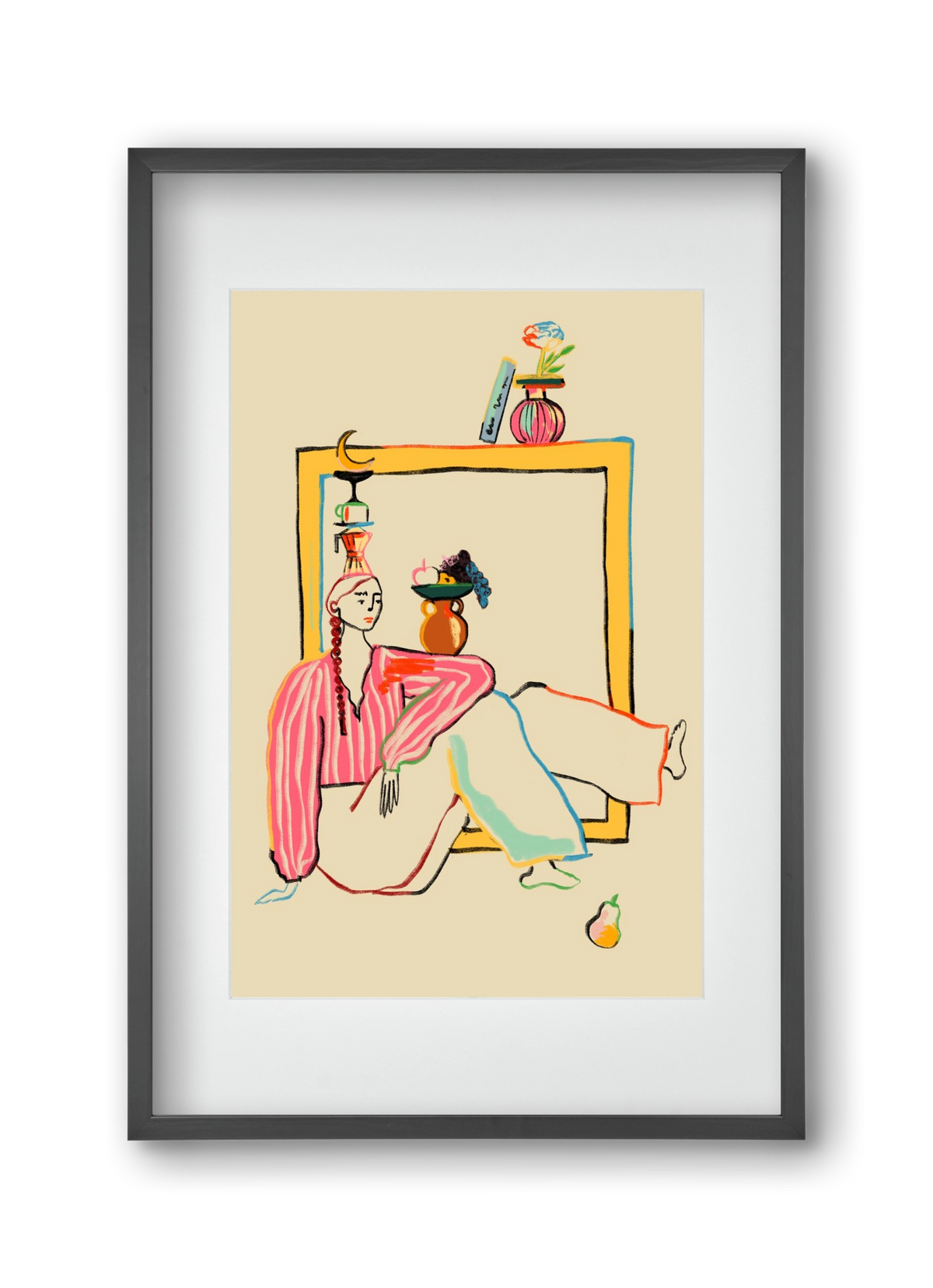 HOLIDAYS AT HOME, 30x45 cm (20x30 cm), Fekete keret, paszpartuval