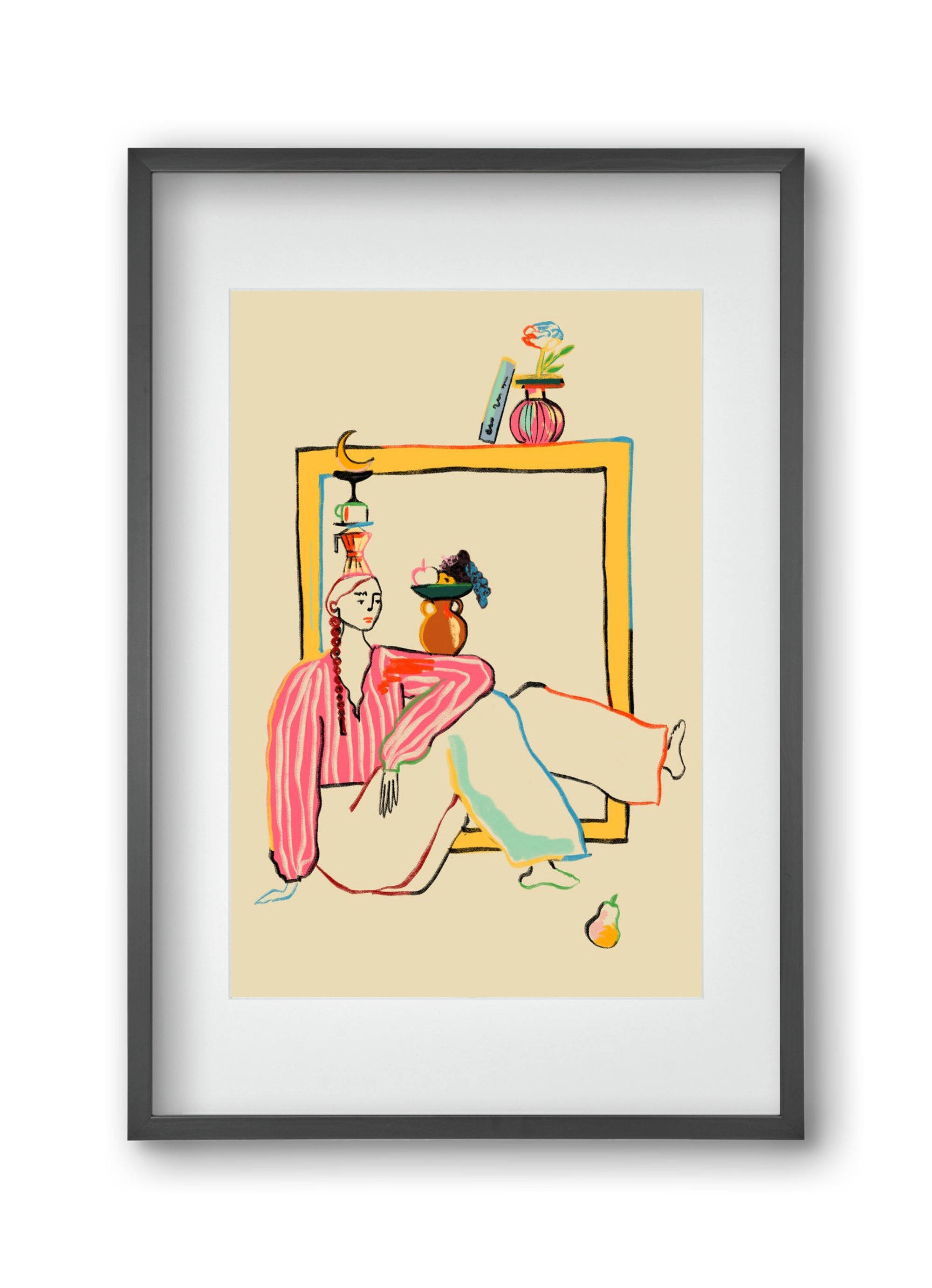 HOLIDAYS AT HOME, 30x45 cm (20x30 cm), Fekete keret, paszpartuval