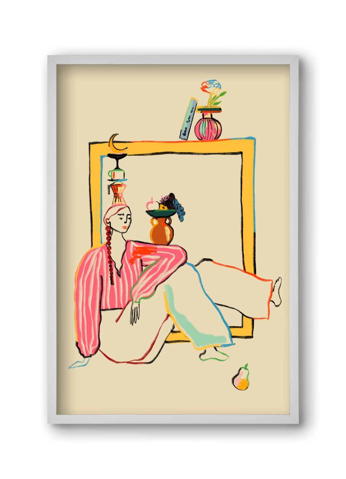 HOLIDAYS AT HOME, 30x45 cm (30x45 cm), Fehér keret