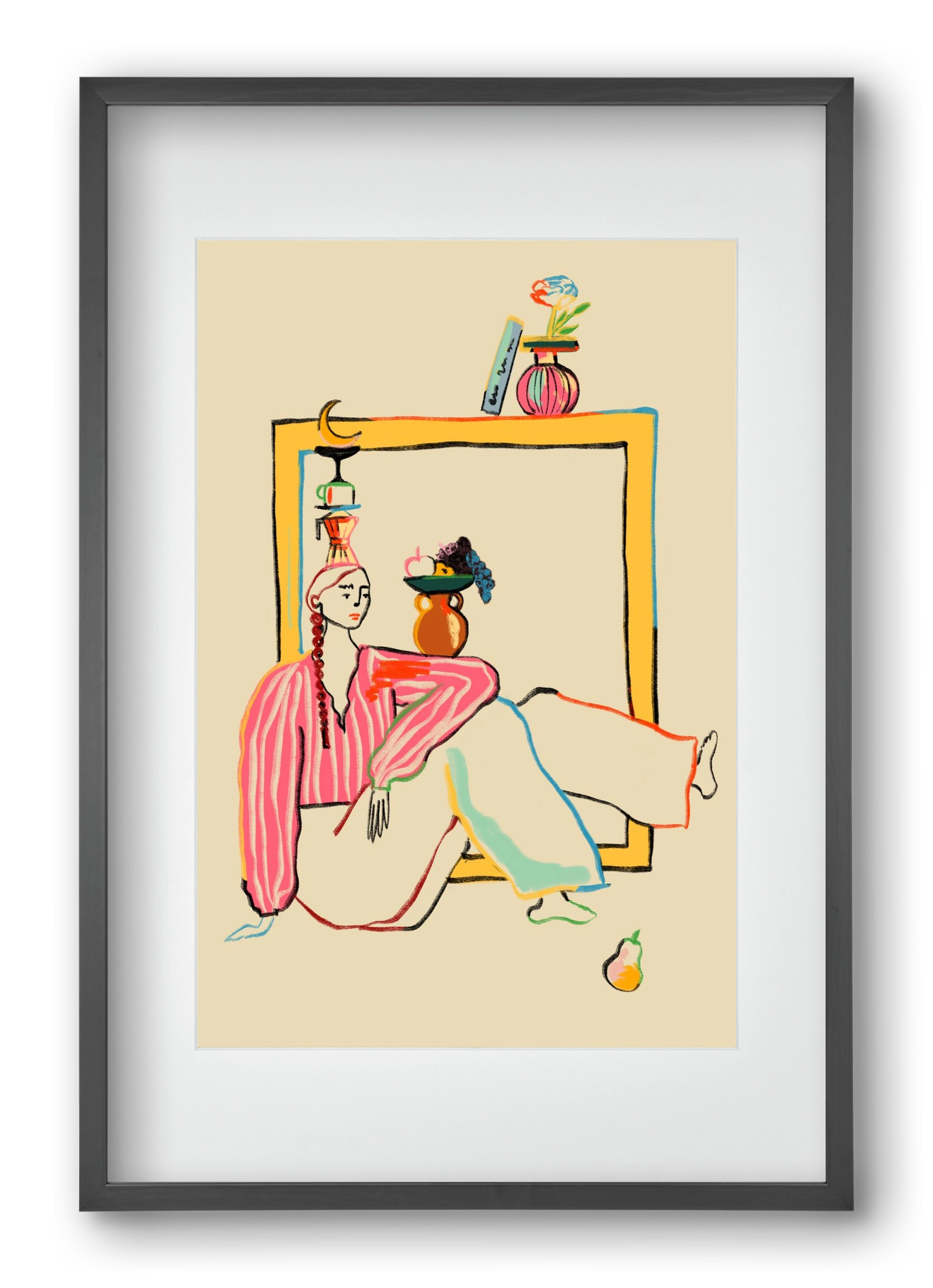 HOLIDAYS AT HOME, 40x60 cm (30x45 cm), Fekete keret, paszpartuval