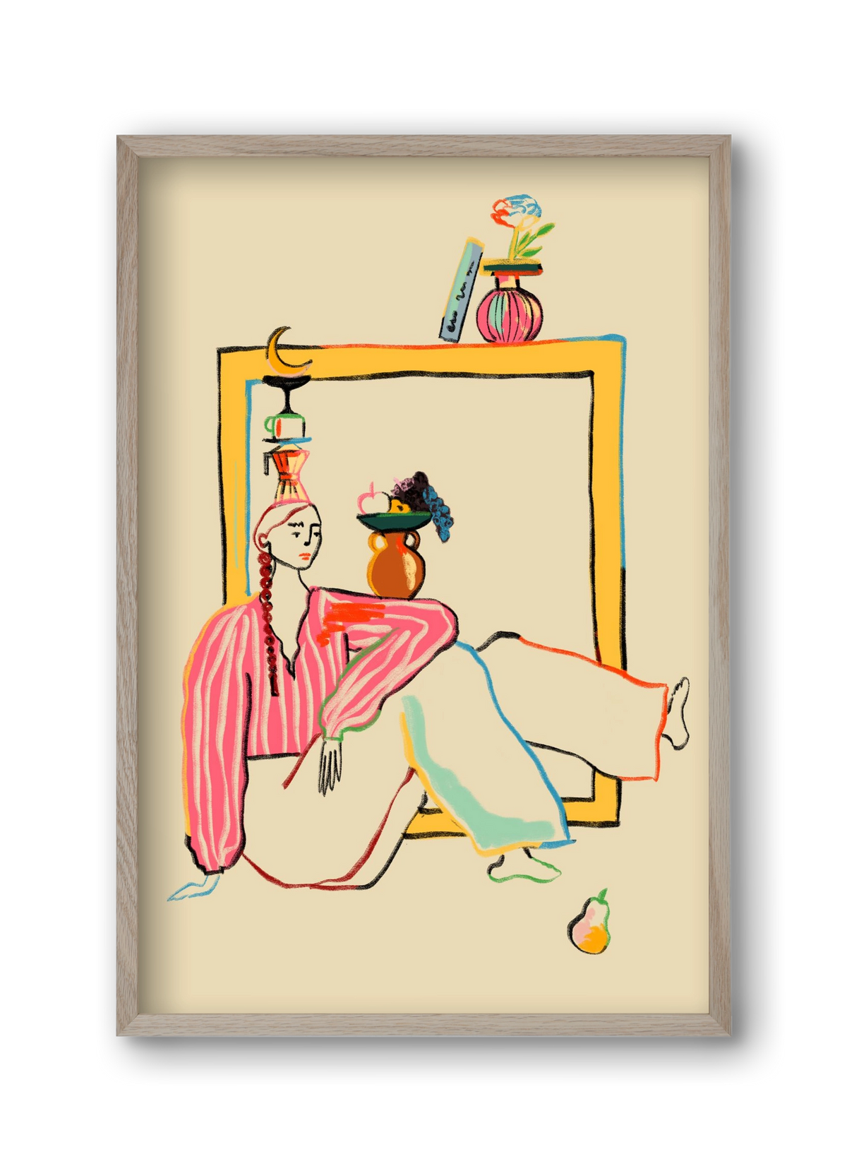 HOLIDAYS AT HOME, 30x45 cm (30x45 cm), Tölgy keret