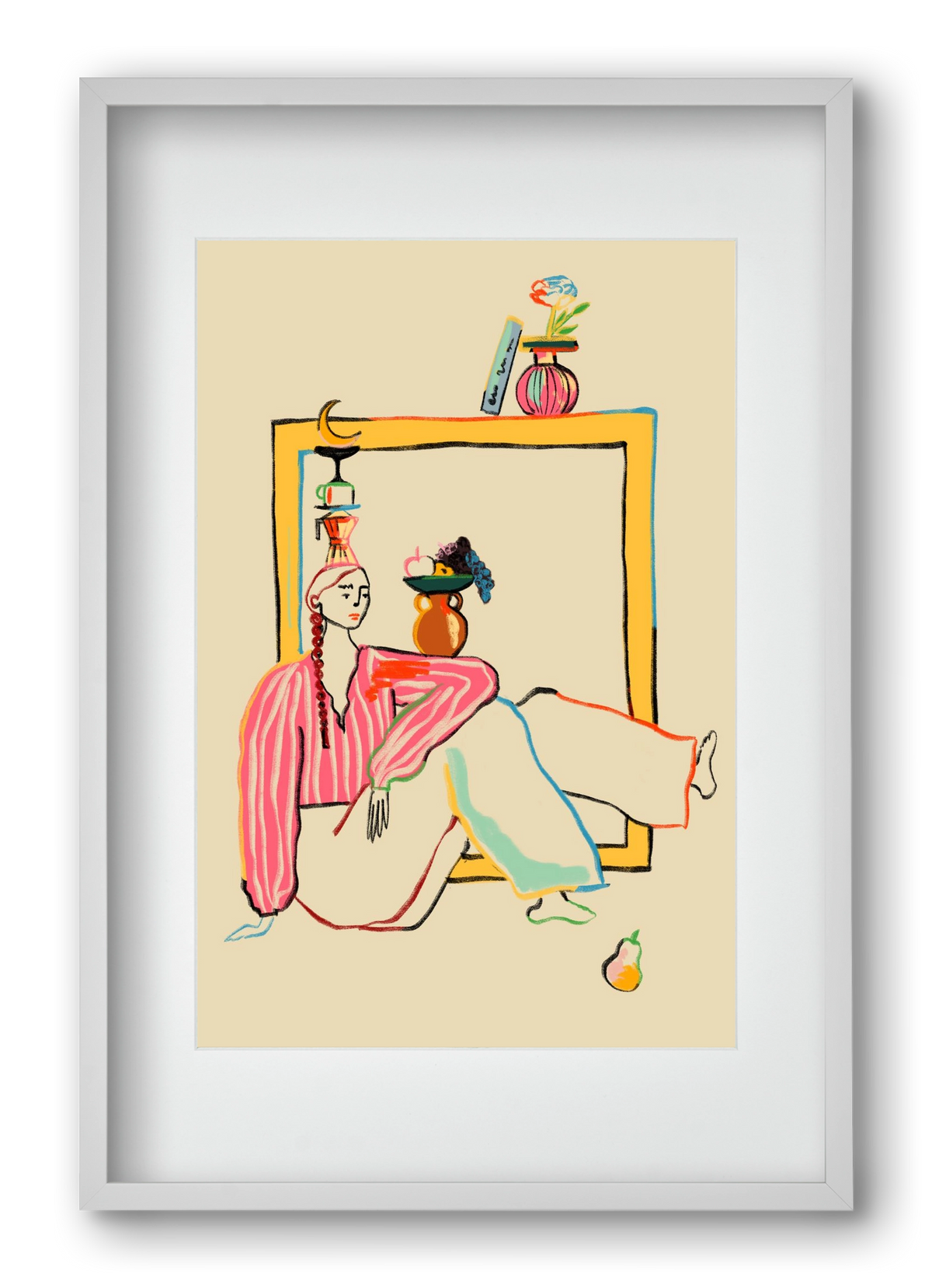 HOLIDAYS AT HOME, 40x60 cm (30x45 cm), Fehér keret, paszpartuval