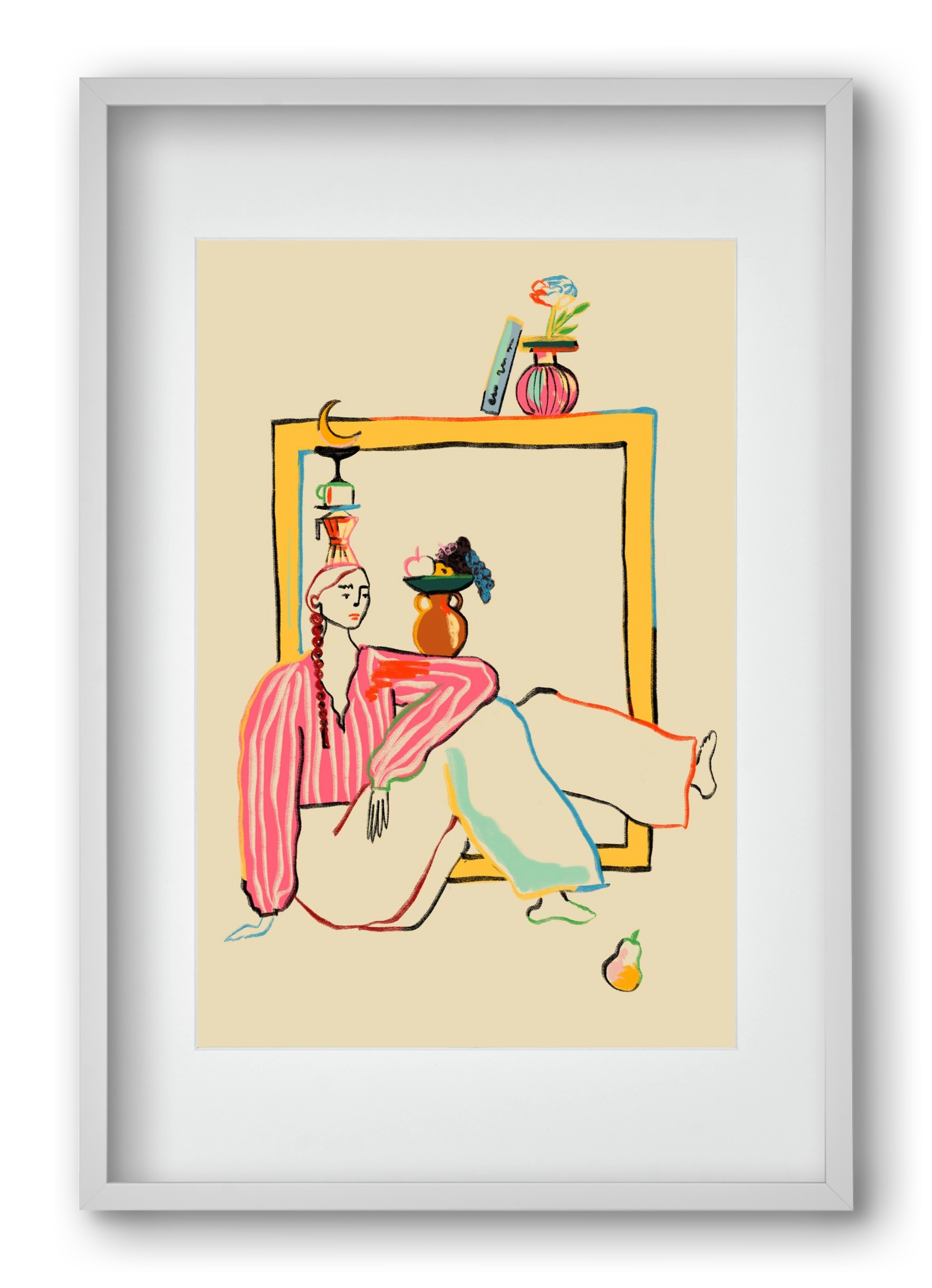 HOLIDAYS AT HOME, 40x60 cm (30x45 cm), Fehér keret, paszpartuval