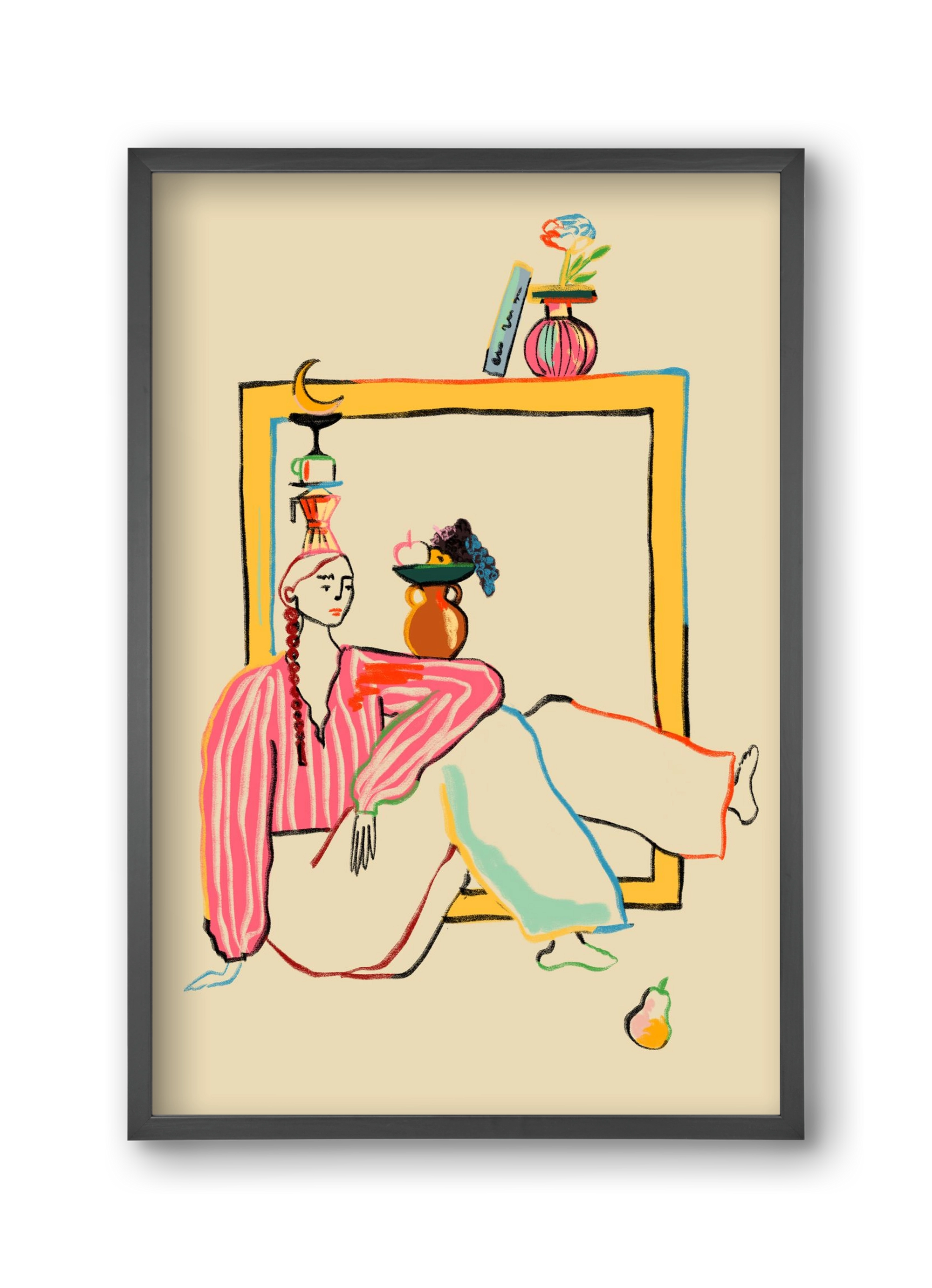 HOLIDAYS AT HOME, 30x45 cm (30x45 cm), Fekete keret