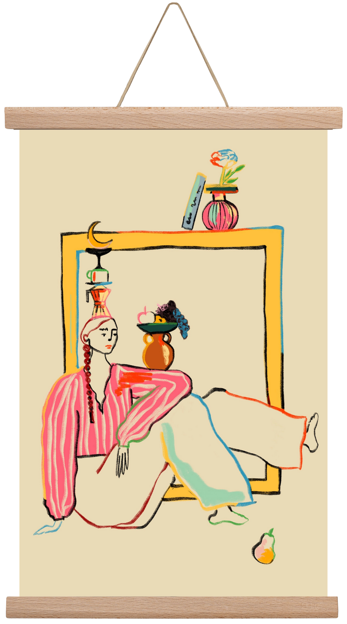 HOLIDAYS AT HOME, 30x45 cm (30x45 cm), Tölgy akasztó