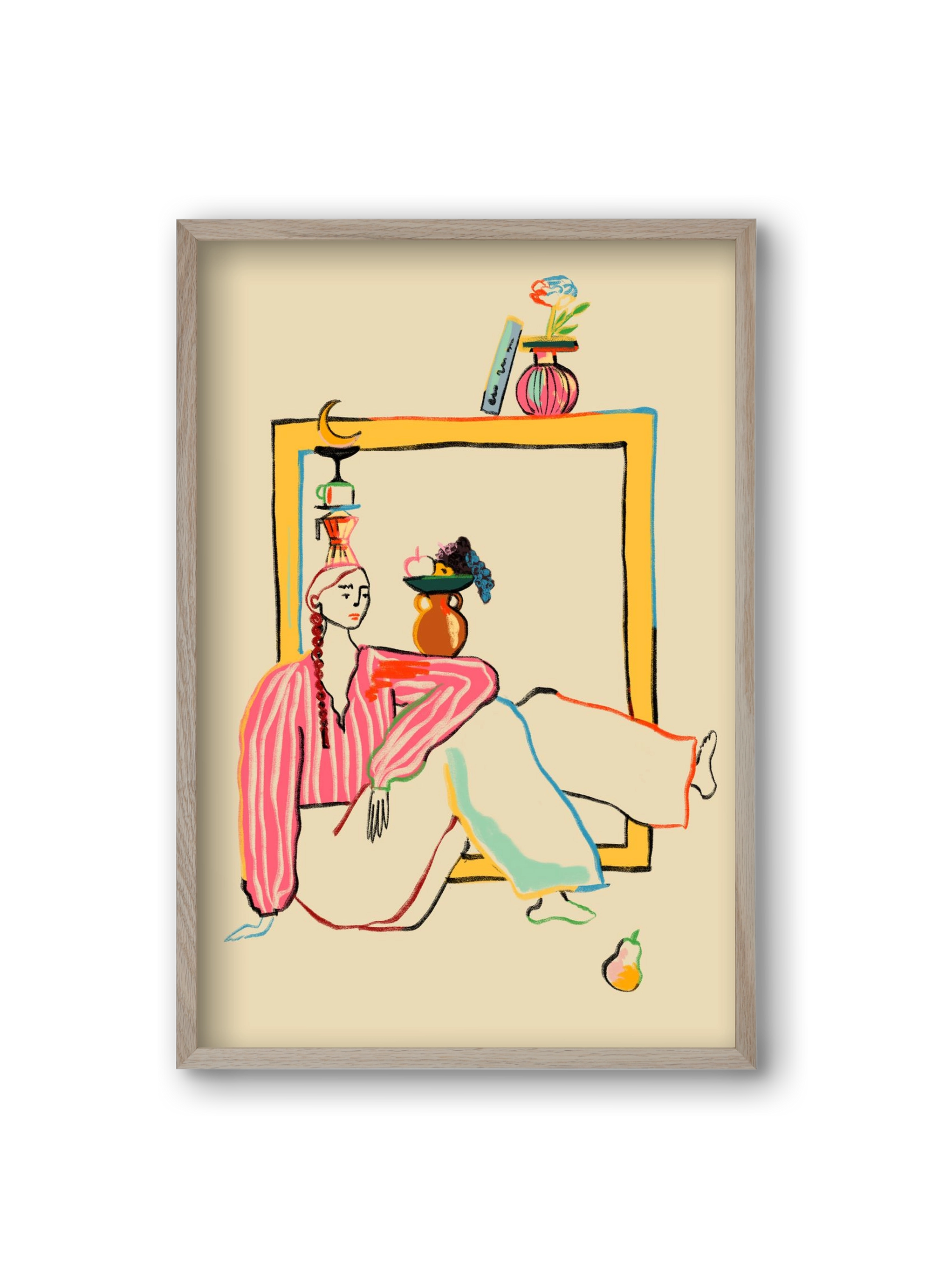 HOLIDAYS AT HOME, 20x30 cm (20x30 cm), Tölgy keret