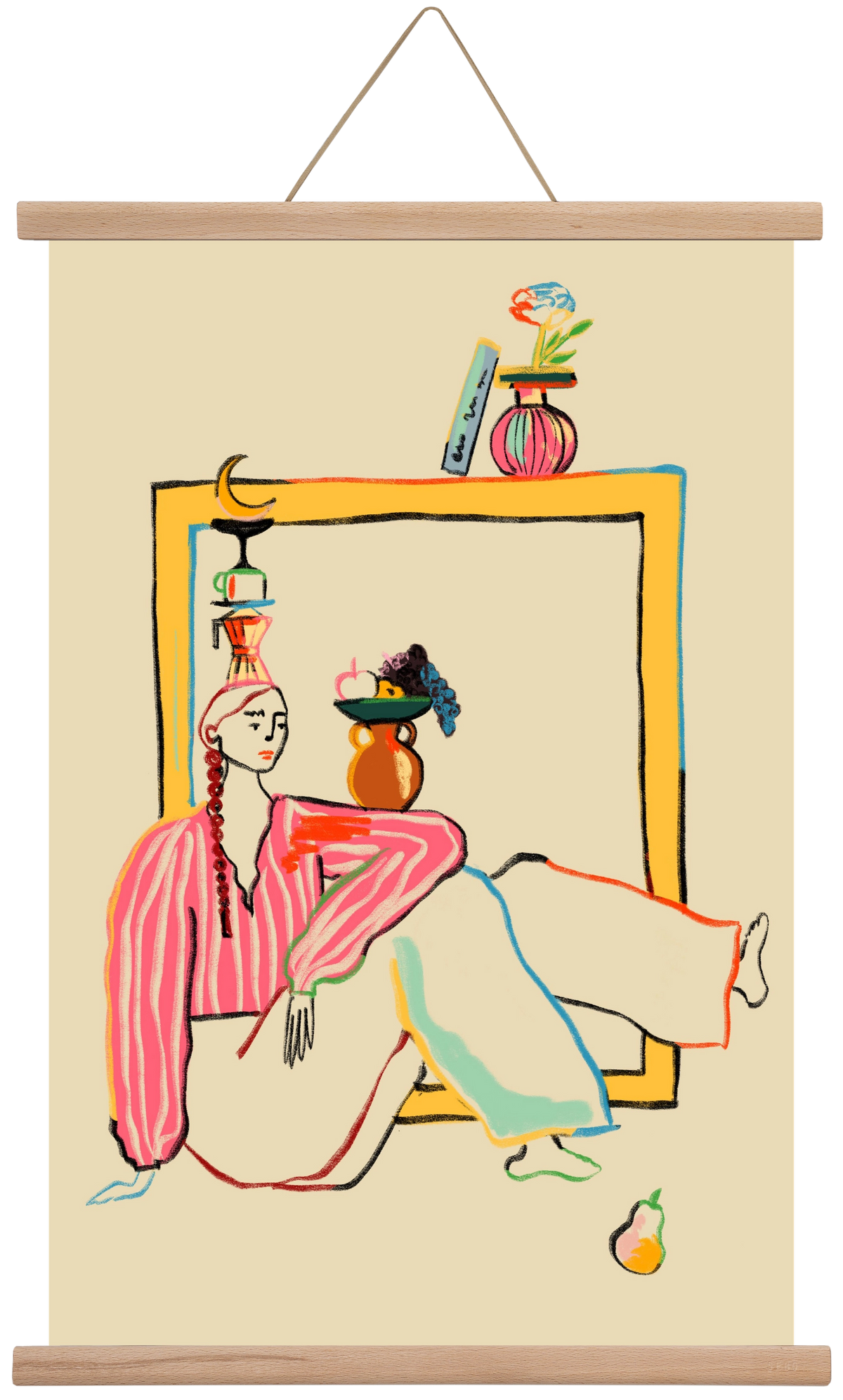 HOLIDAYS AT HOME, 40x60 cm (40x60 cm), Tölgy akasztó