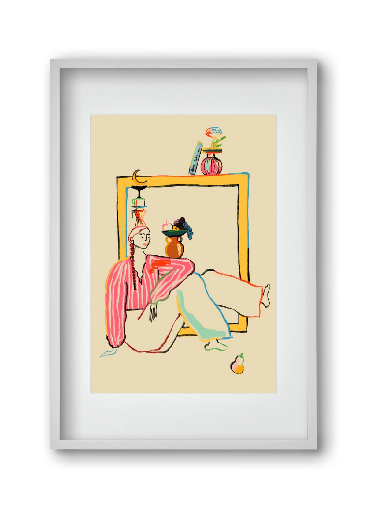 HOLIDAYS AT HOME, 30x45 cm (20x30 cm), Fehér keret, paszpartuval