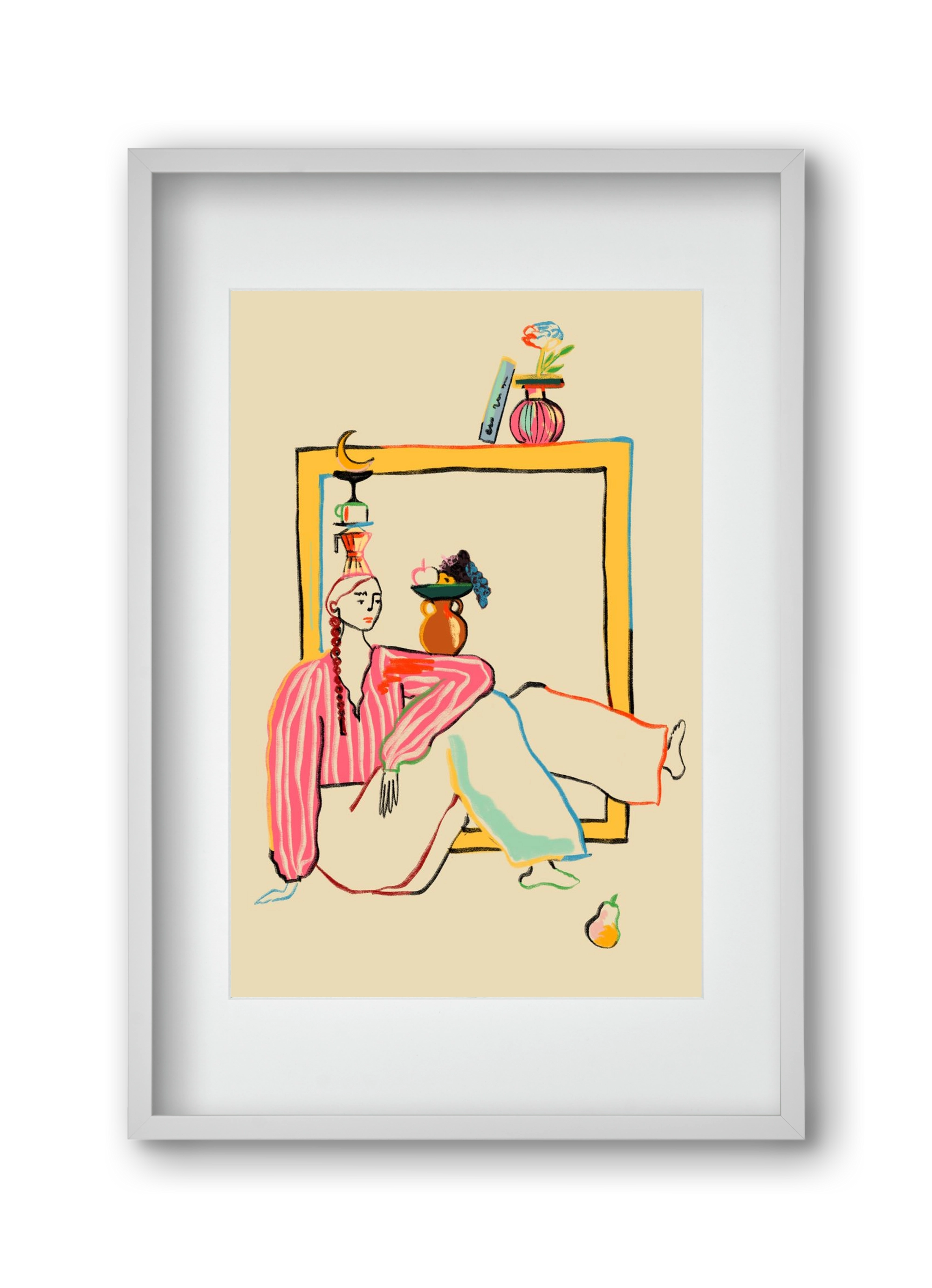 HOLIDAYS AT HOME, 30x45 cm (20x30 cm), Fehér keret, paszpartuval