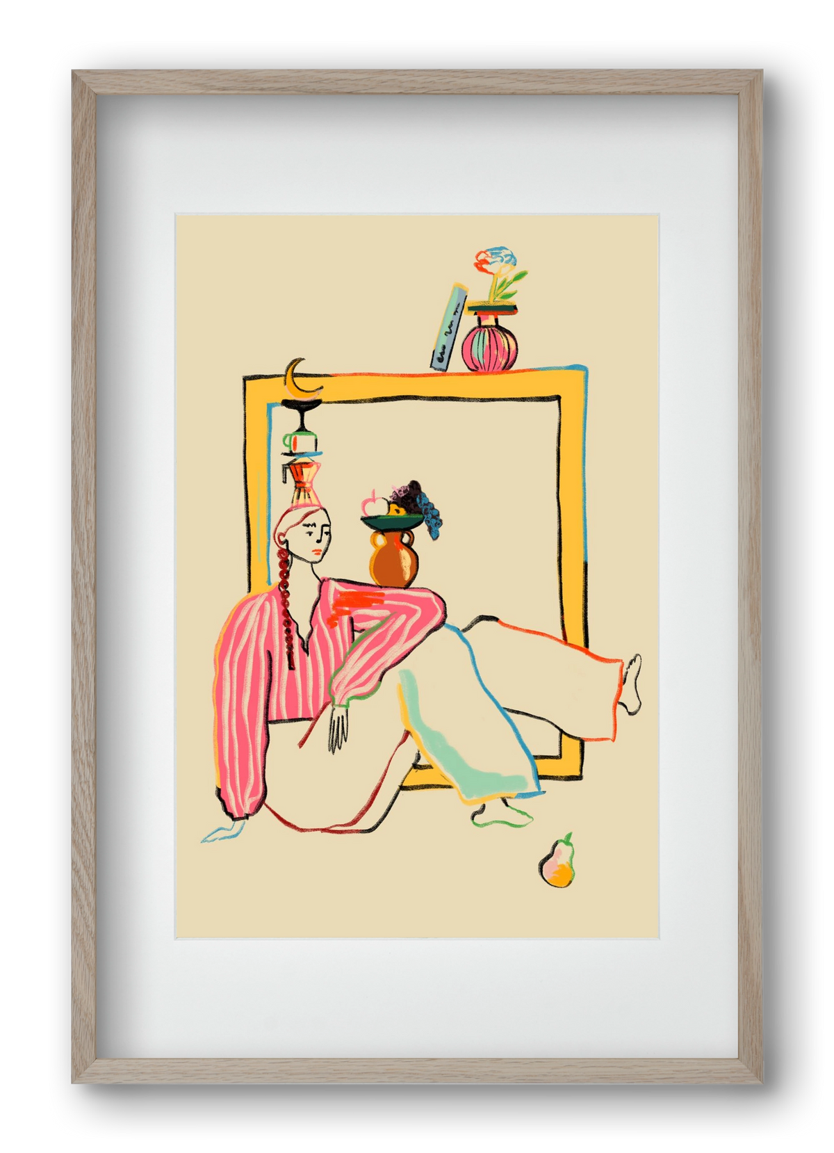 HOLIDAYS AT HOME, 40x60 cm (30x45 cm), Tölgy keret, paszpartuval