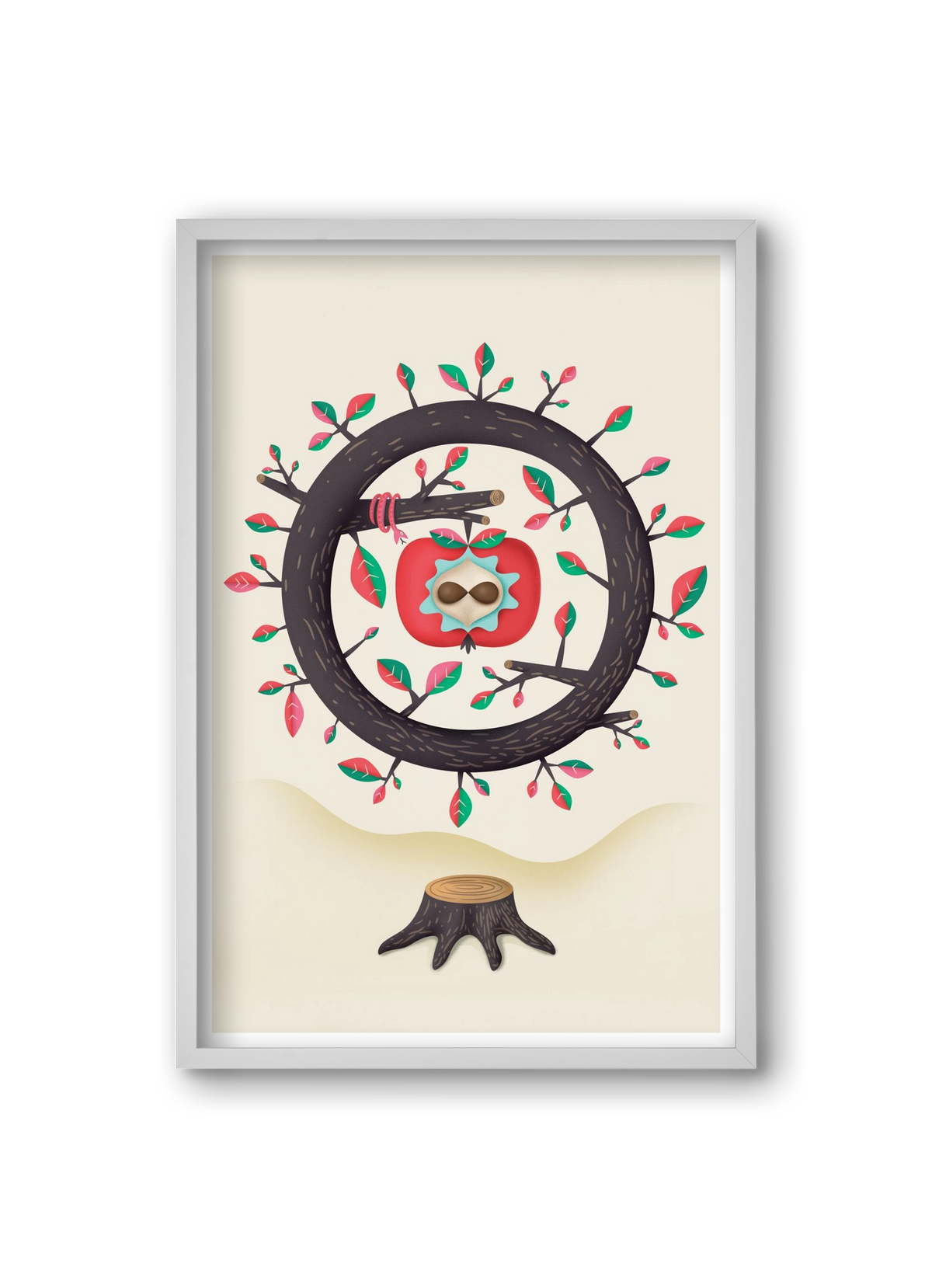 almafa, 20x30 cm (20x30 cm), Fehér keret