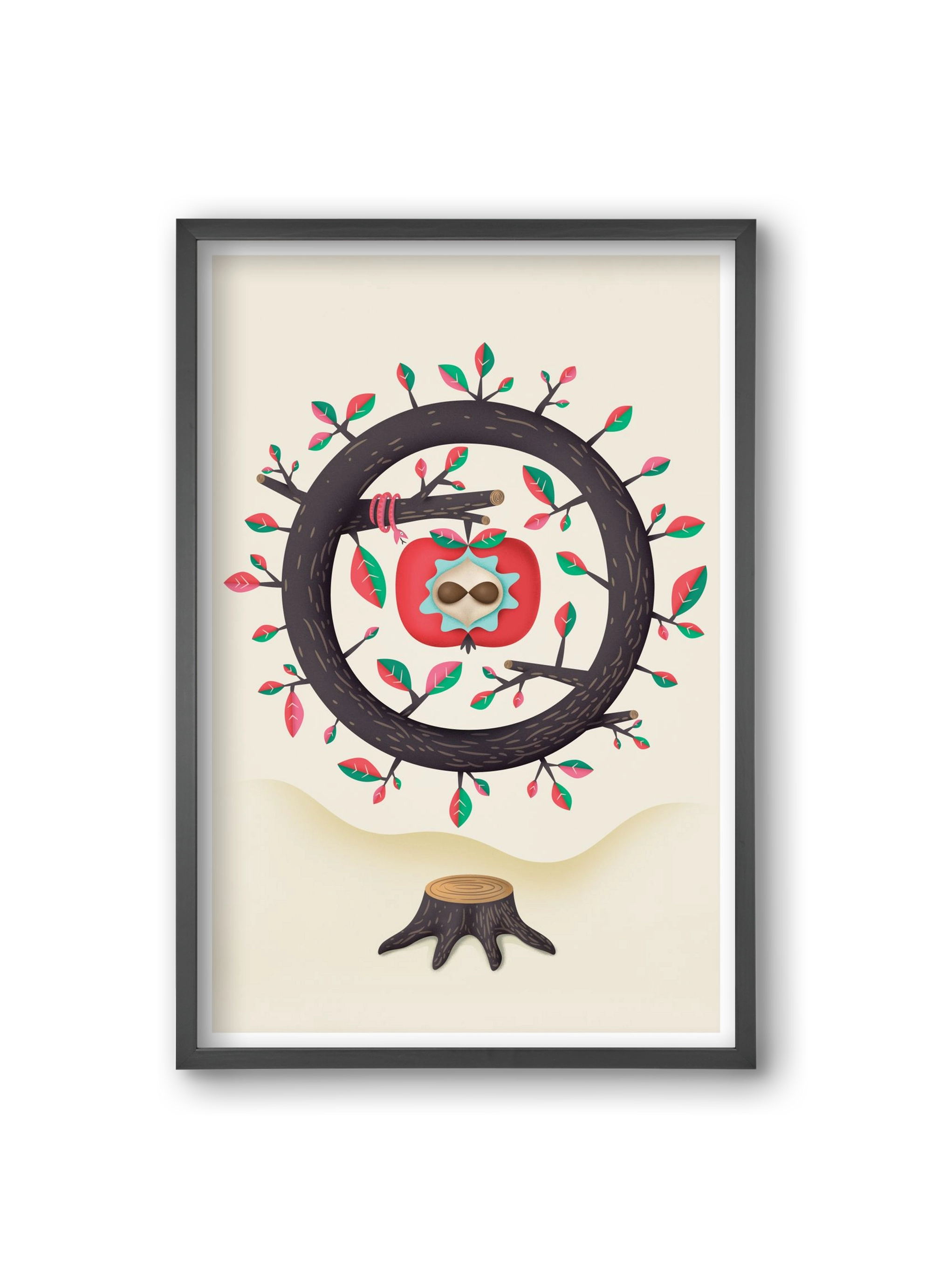 almafa, 20x30 cm (20x30 cm), Fekete keret