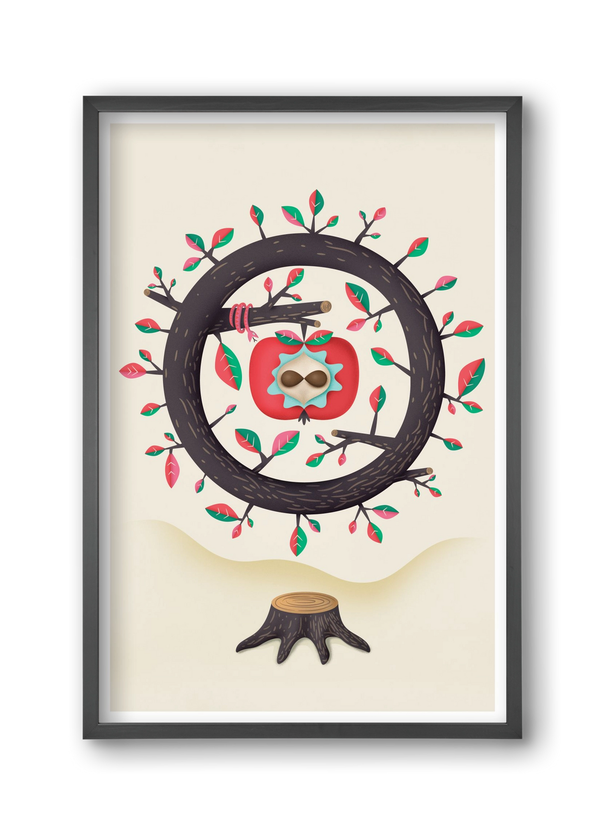 almafa, 30x45 cm (30x45 cm), Fekete keret