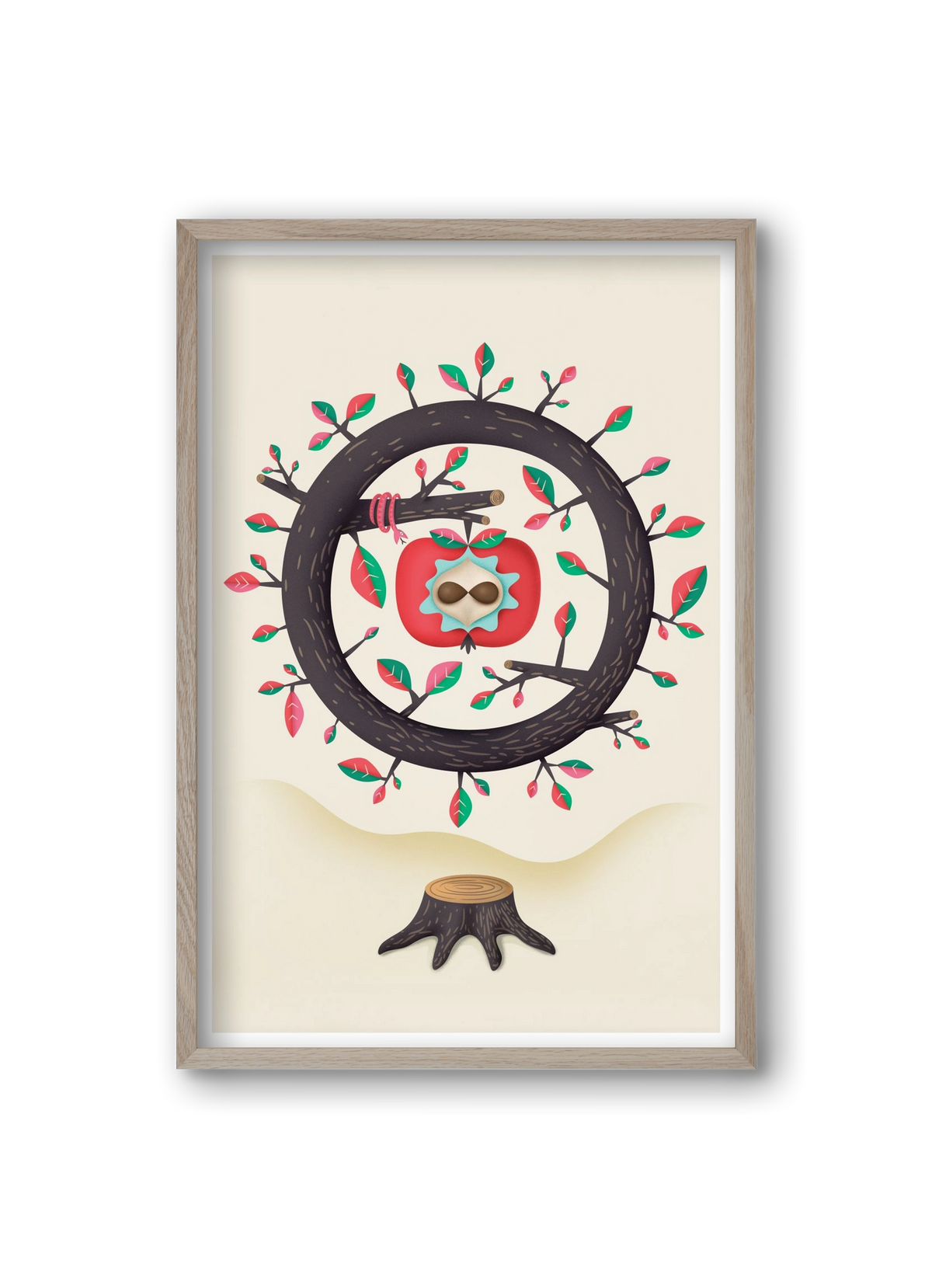 almafa, 20x30 cm (20x30 cm), Tölgy keret