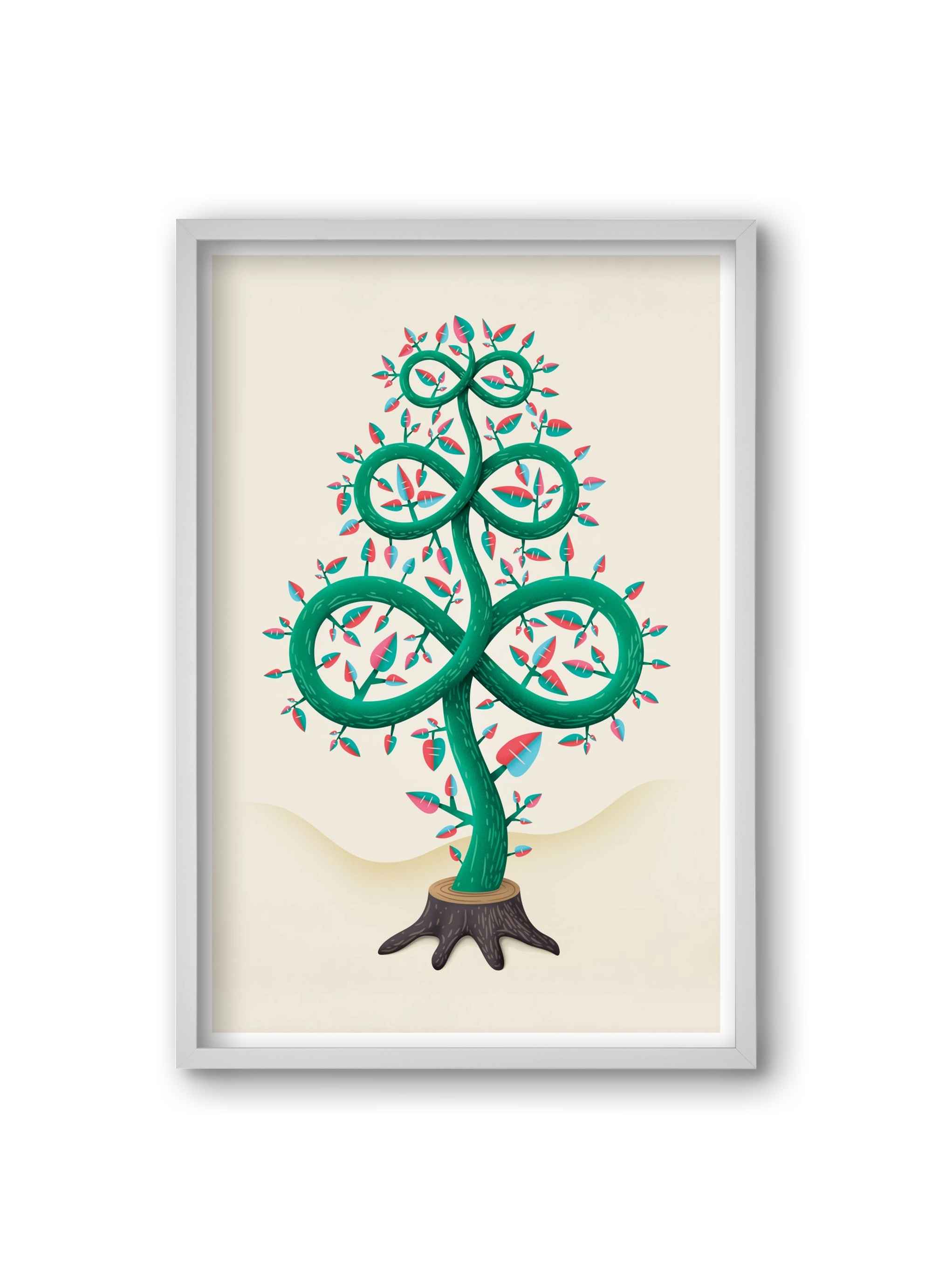 Végtelen fa, 20x30 cm (20x30 cm), Fehér keret