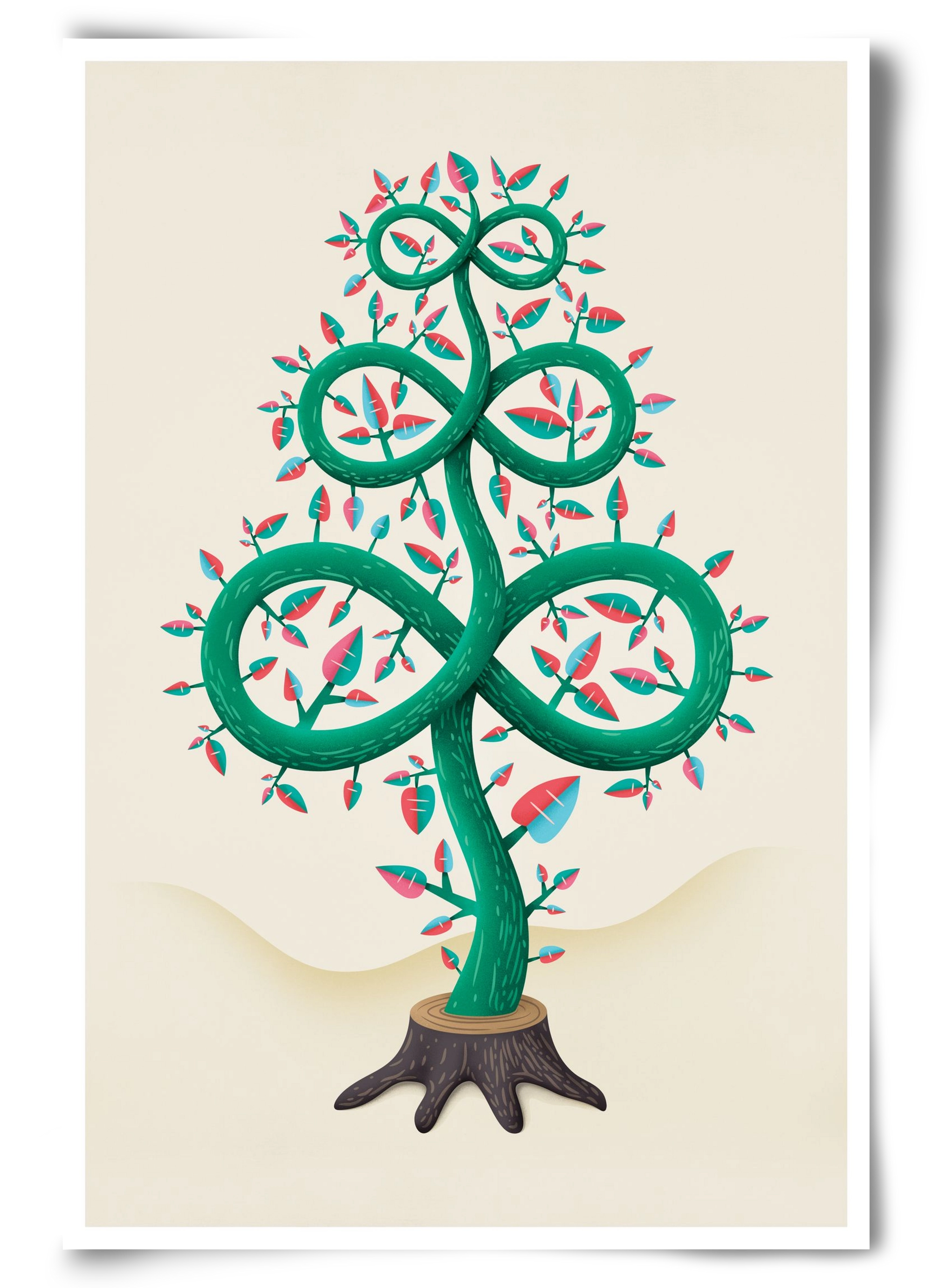 Végtelen fa, 60x90 cm, Keret nélkül