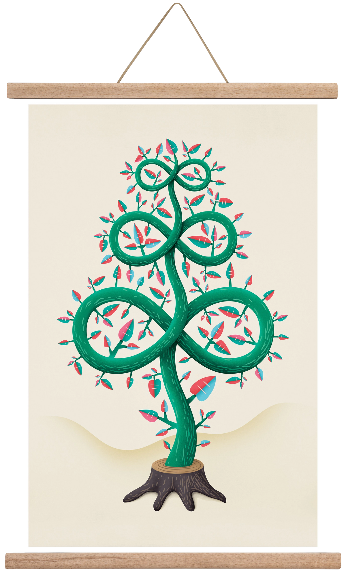 Végtelen fa, 40x60 cm (40x60 cm), Tölgy akasztó