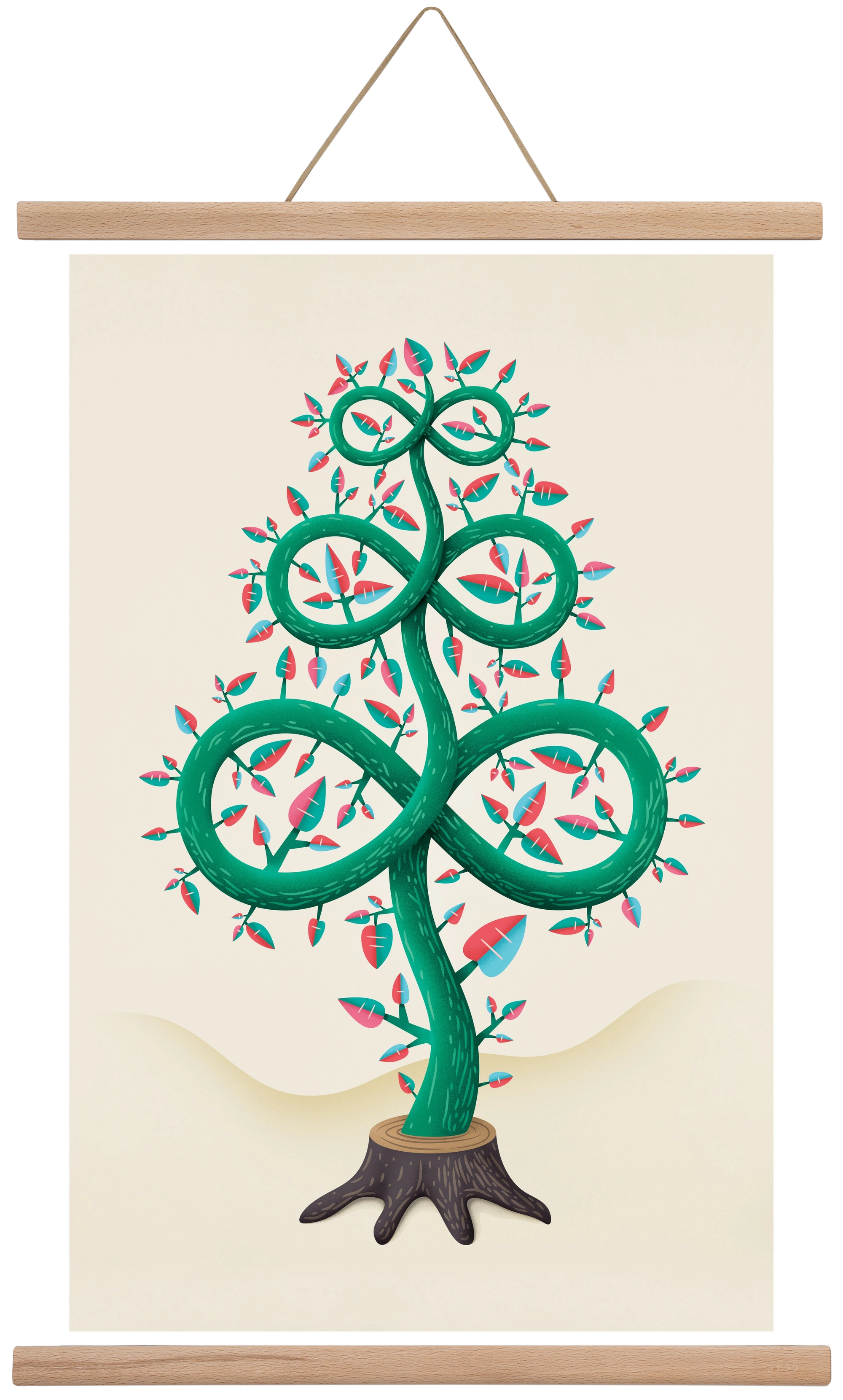 Végtelen fa, 40x60 cm (40x60 cm), Tölgy akasztó