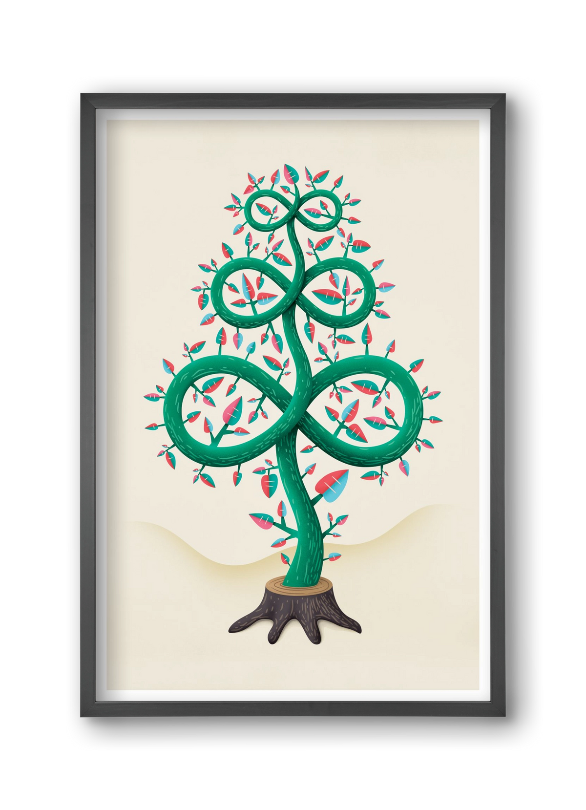 Végtelen fa, 30x45 cm (30x45 cm), Fekete keret