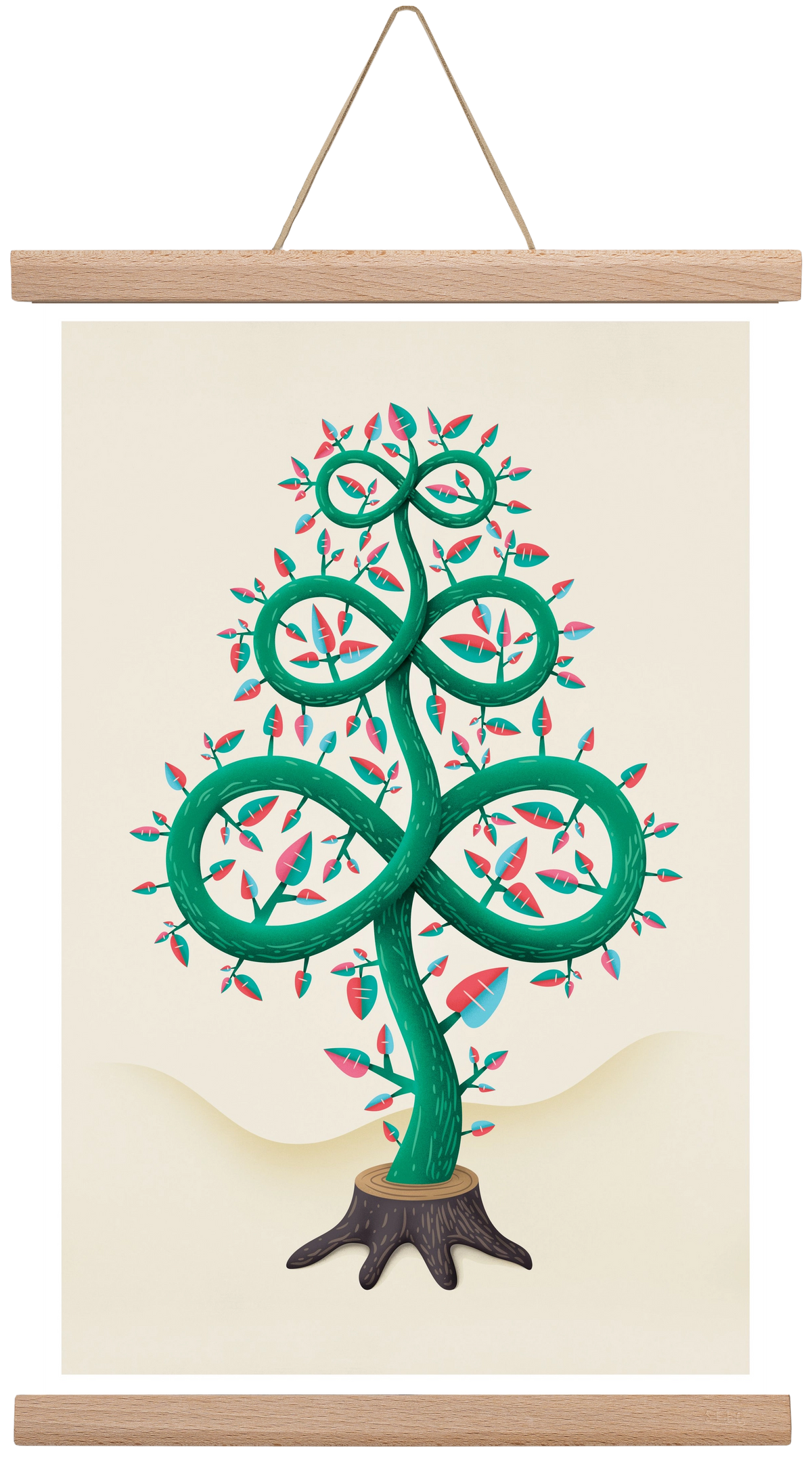 Végtelen fa, 30x45 cm (30x45 cm), Tölgy akasztó