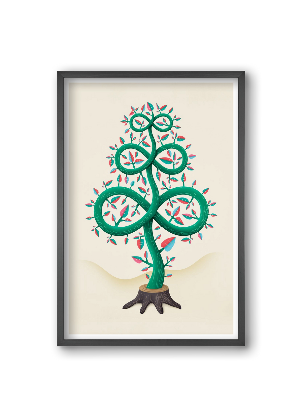 Végtelen fa, 20x30 cm (20x30 cm), Fekete keret