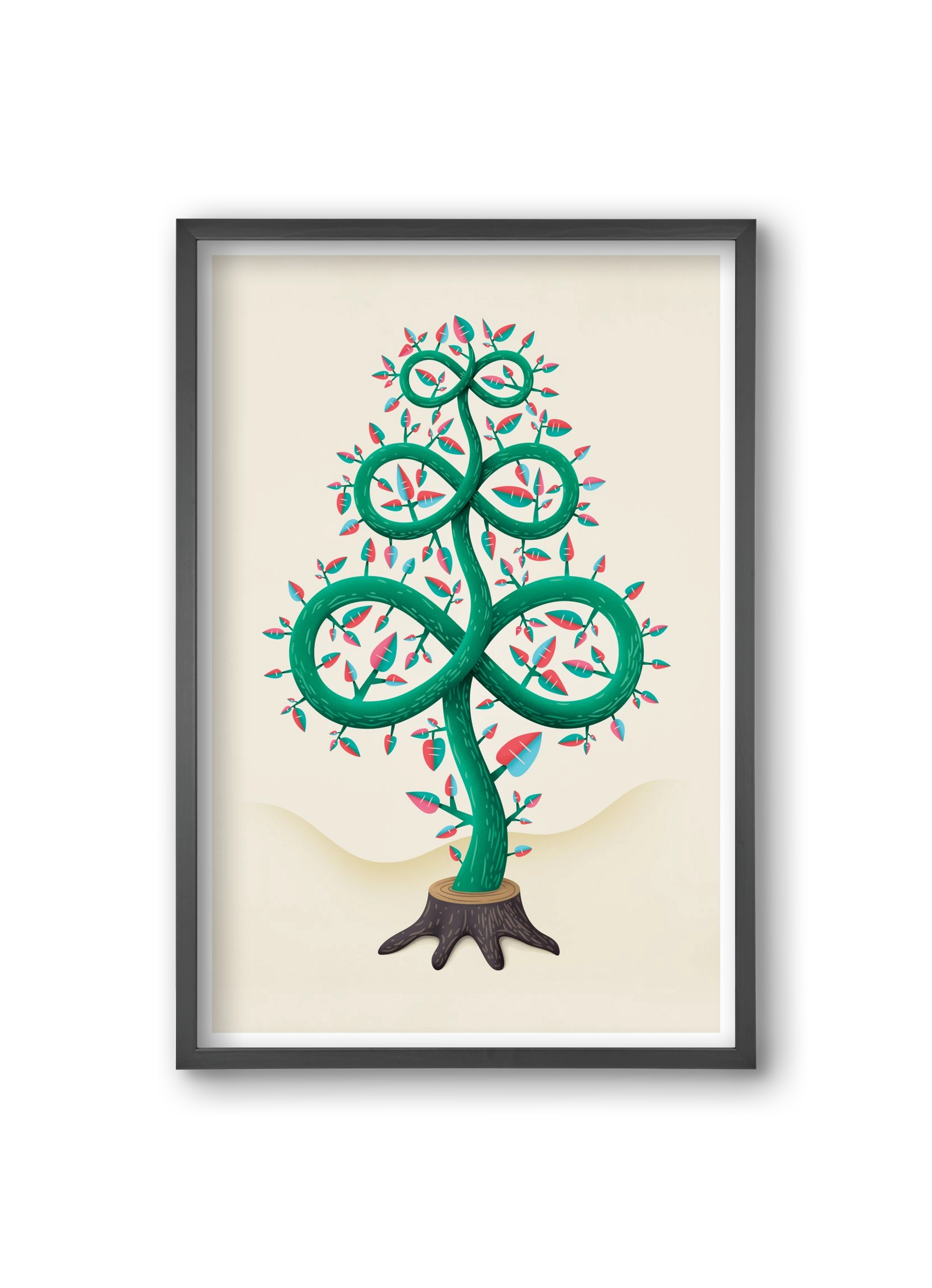 Végtelen fa, 20x30 cm (20x30 cm), Fekete keret