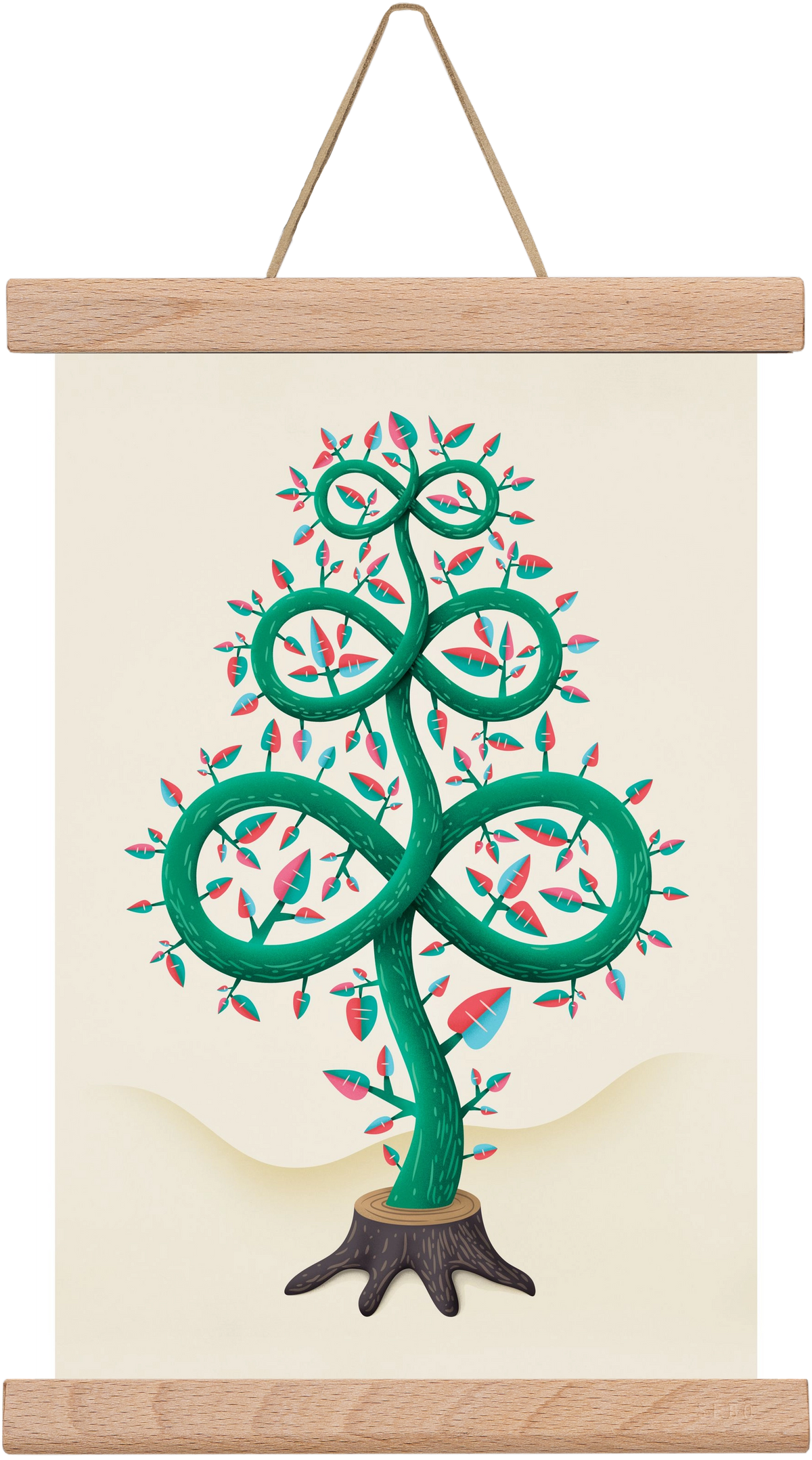 Végtelen fa, 20x30 cm (20x30 cm), Tölgy akasztó