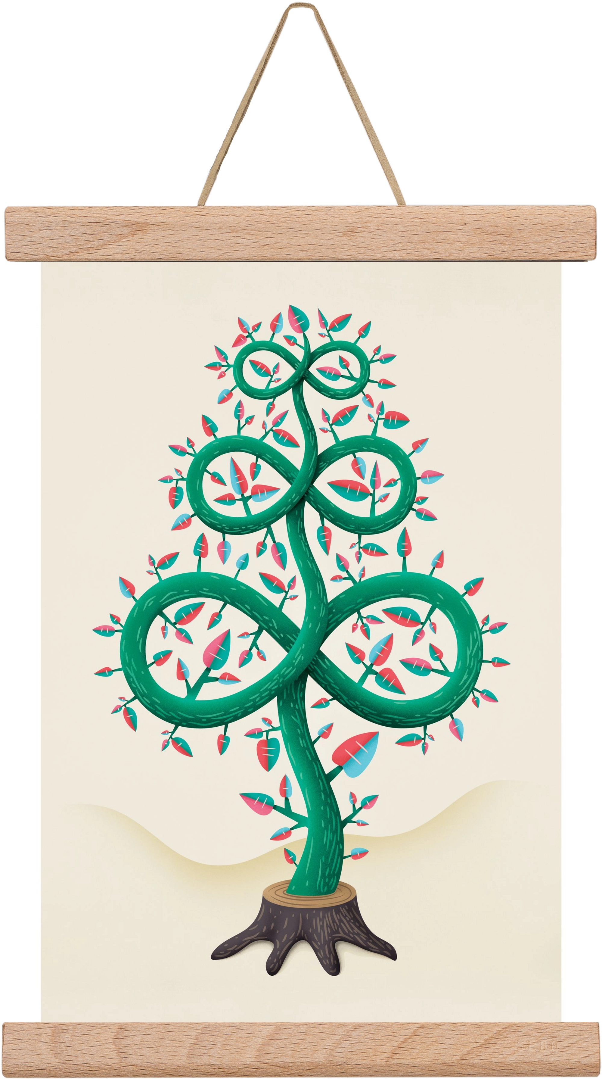 Végtelen fa, 20x30 cm (20x30 cm), Tölgy akasztó