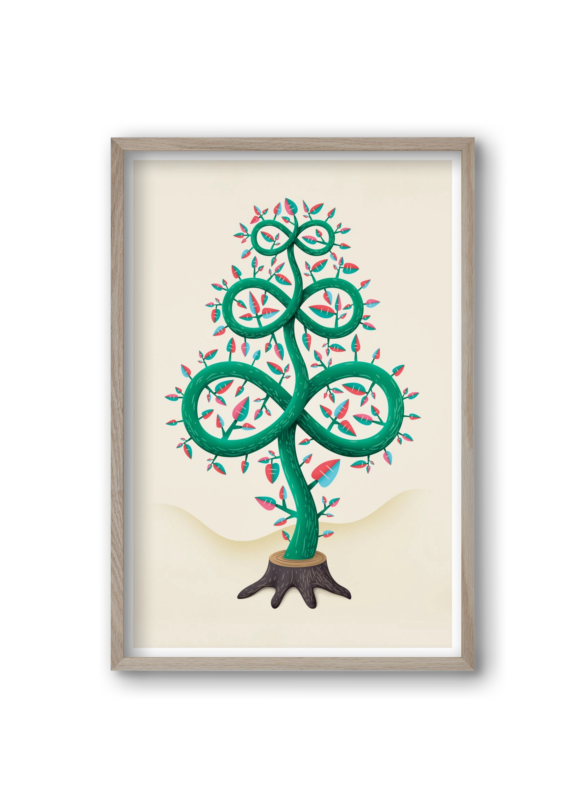 Végtelen fa, 20x30 cm (20x30 cm), Tölgy keret