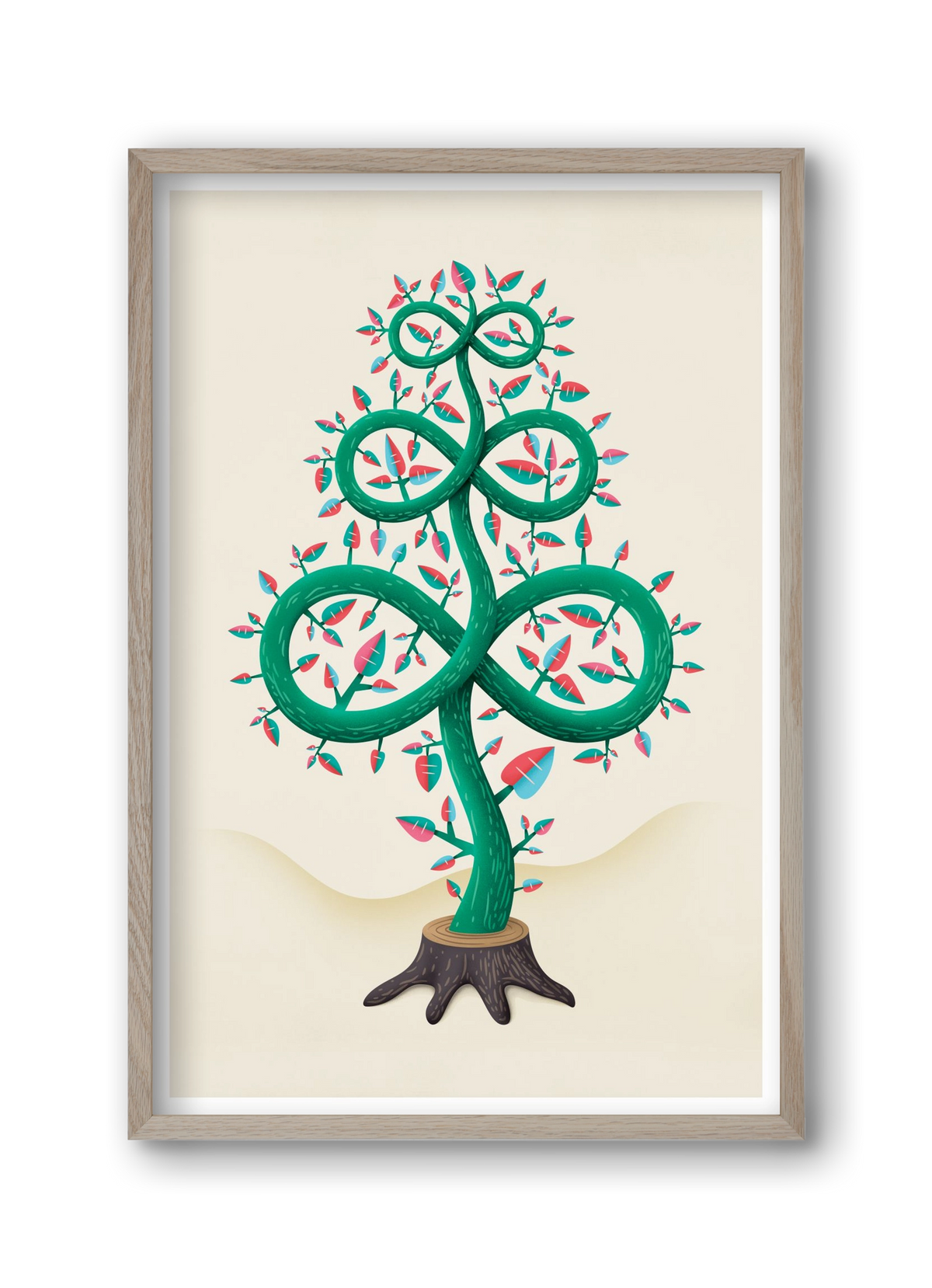 Végtelen fa, 30x45 cm (30x45 cm), Tölgy keret