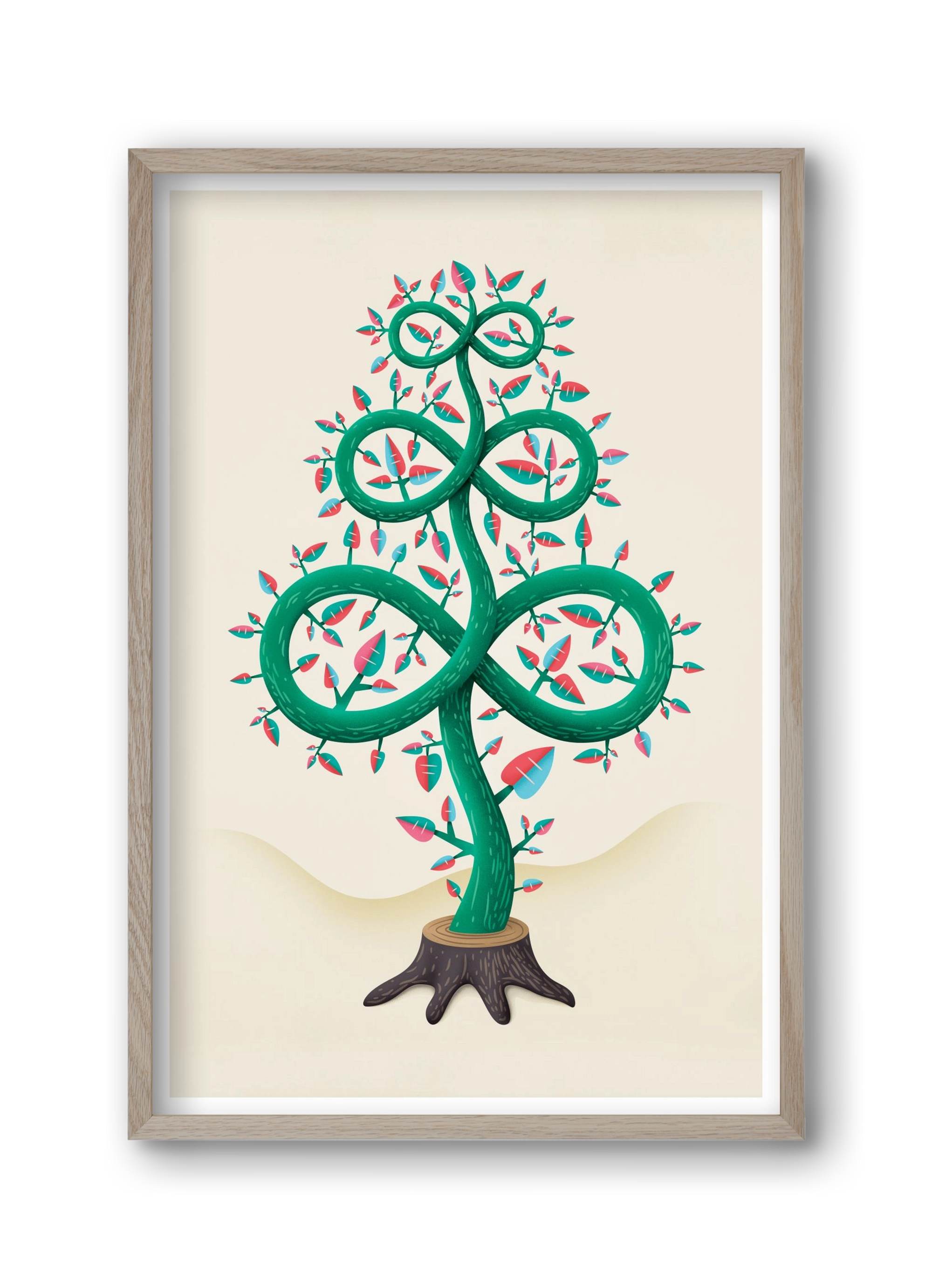 Végtelen fa, 30x45 cm (30x45 cm), Tölgy keret