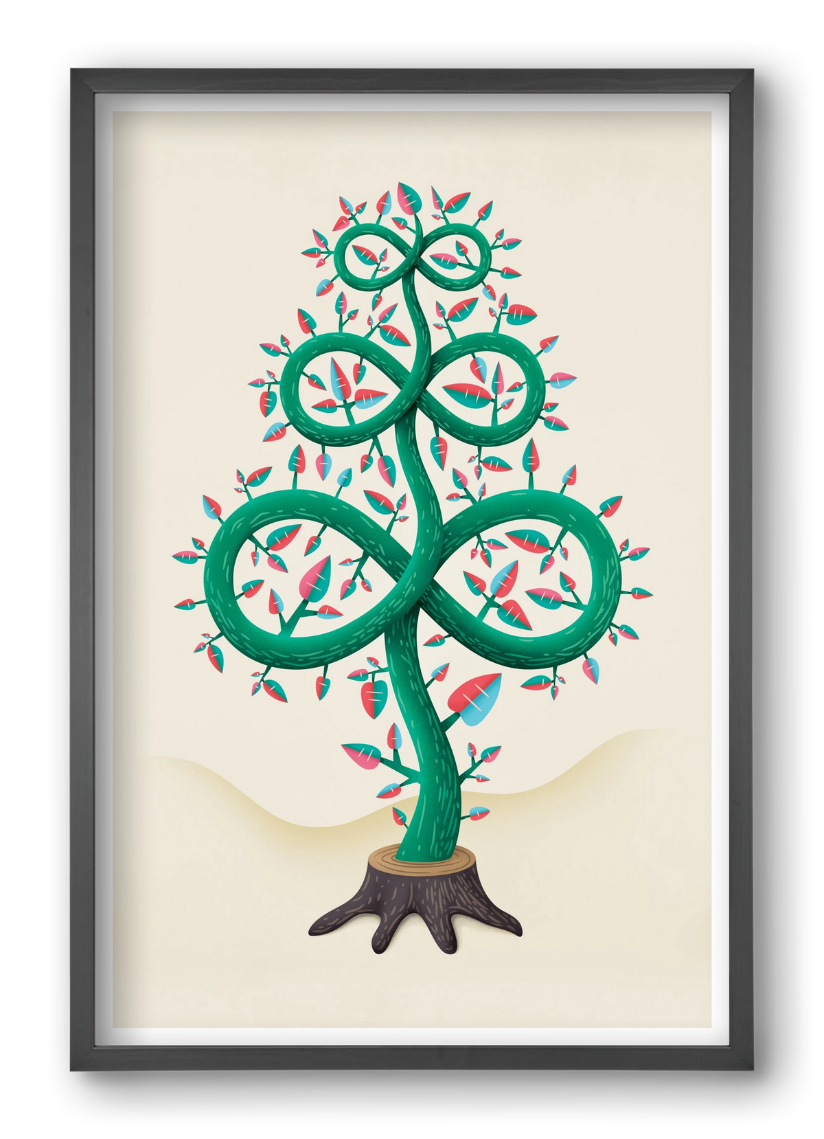 Végtelen fa, 40x60 cm (40x60 cm), Fekete keret