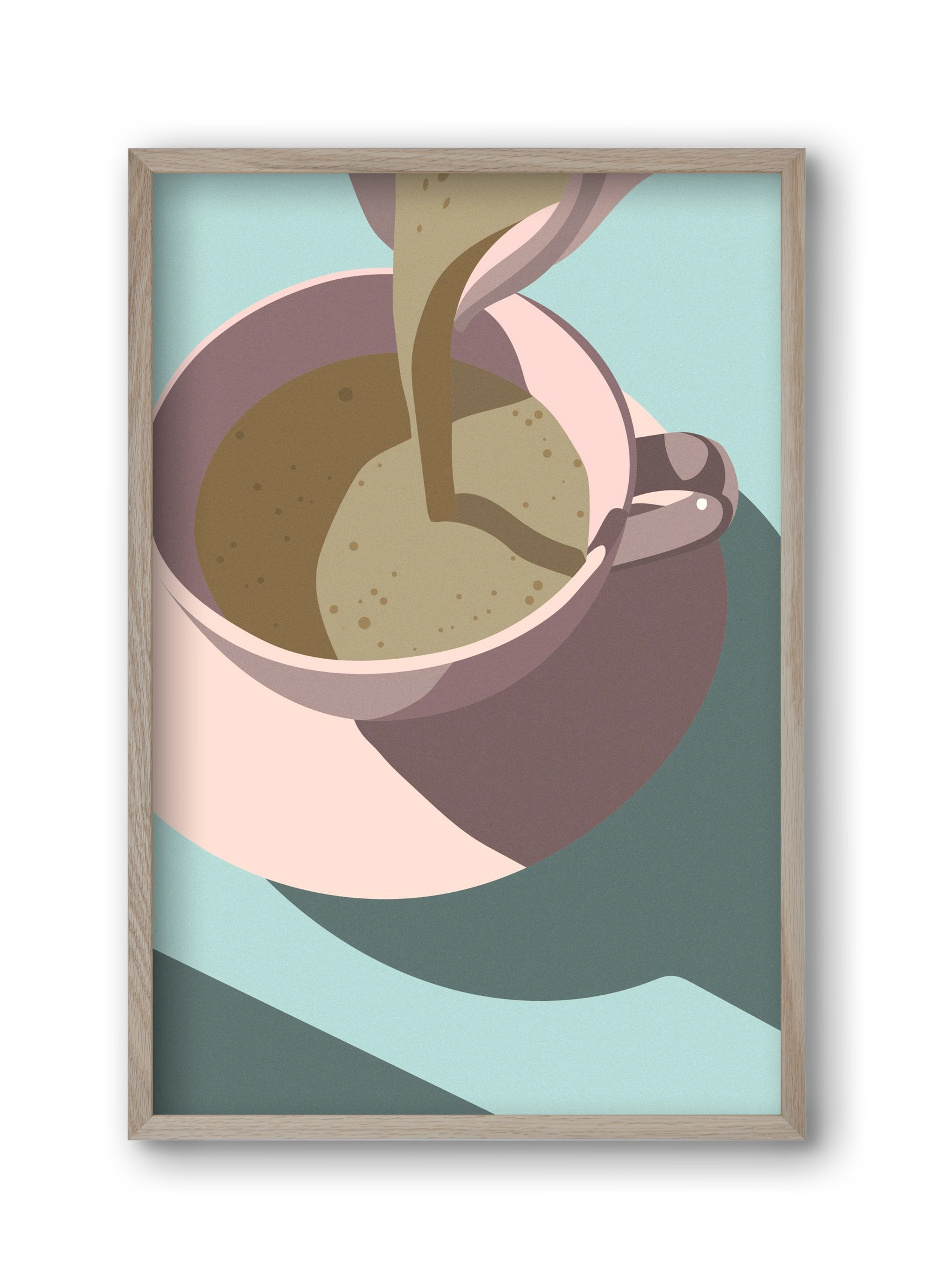 Kávé, 30x45 cm (30x45 cm), Tölgy keret