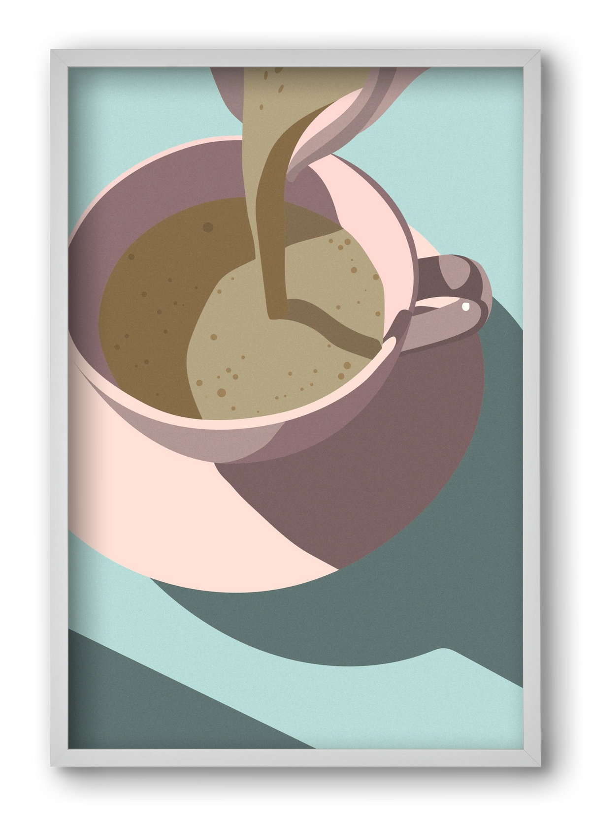 Kávé, 40x60 cm (40x60 cm), Fehér keret