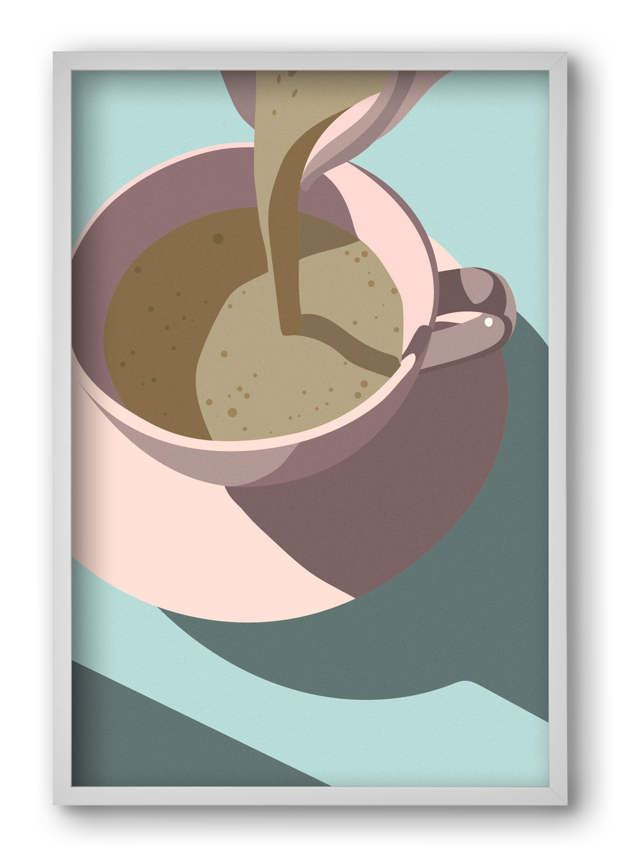 Kávé, 40x60 cm (40x60 cm), Fehér keret